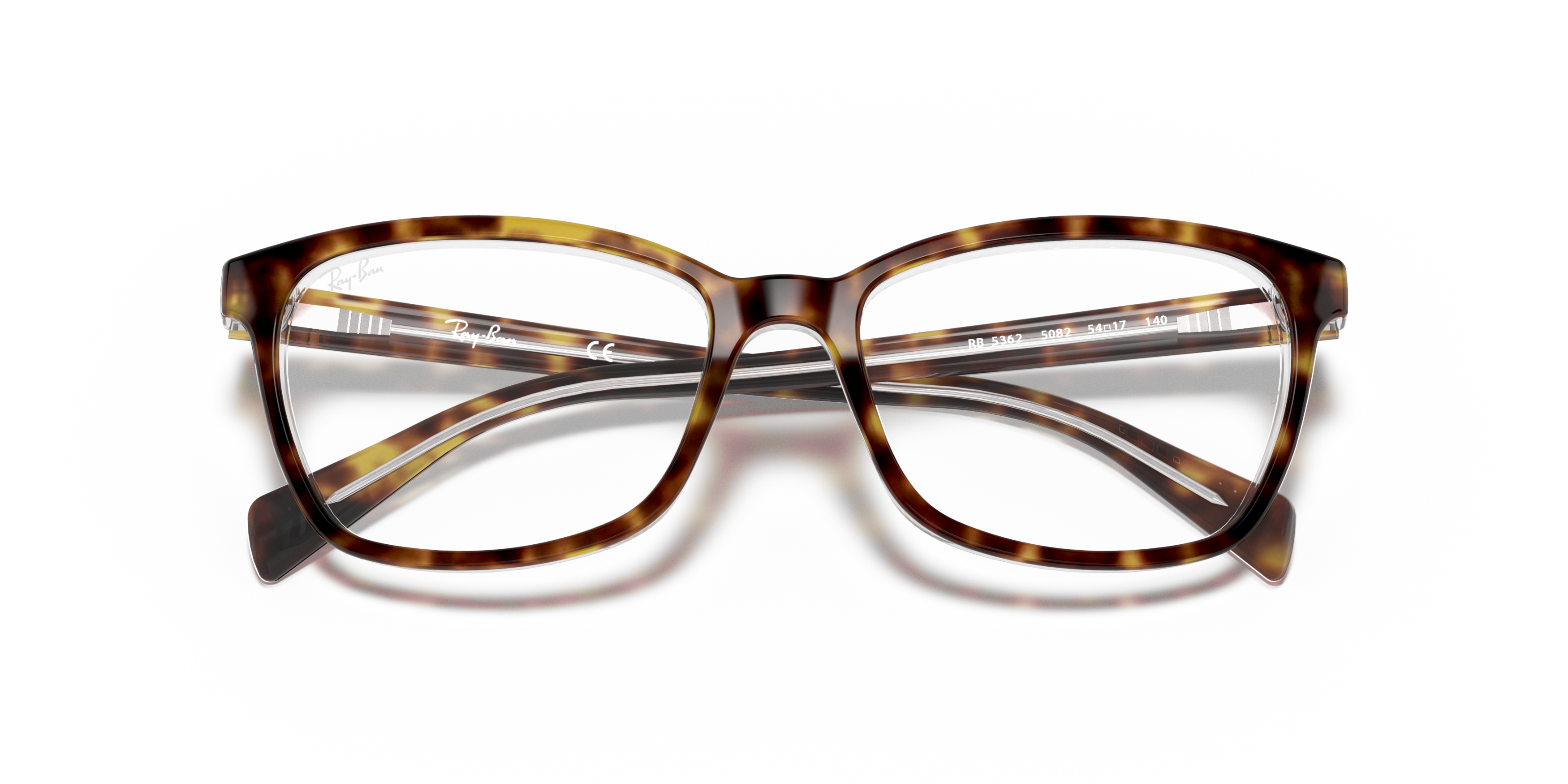 Folded Ray-Ban RX 5362 (5082) Glasses Transparent / Tortoise Shell