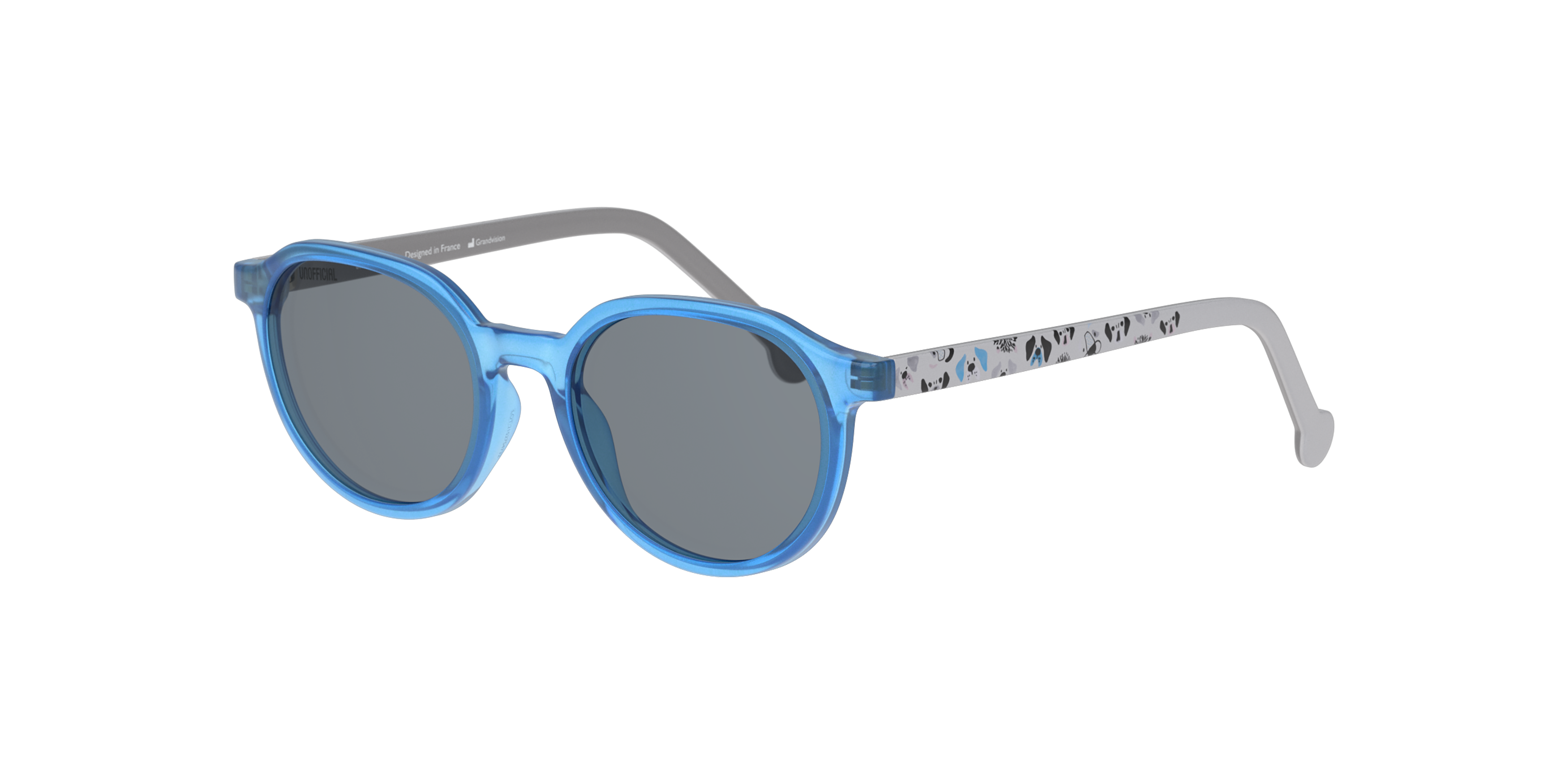 Angle_Left01 Unofficial UNSK0039 Children's Sunglasses Grey / Transparent, Blue