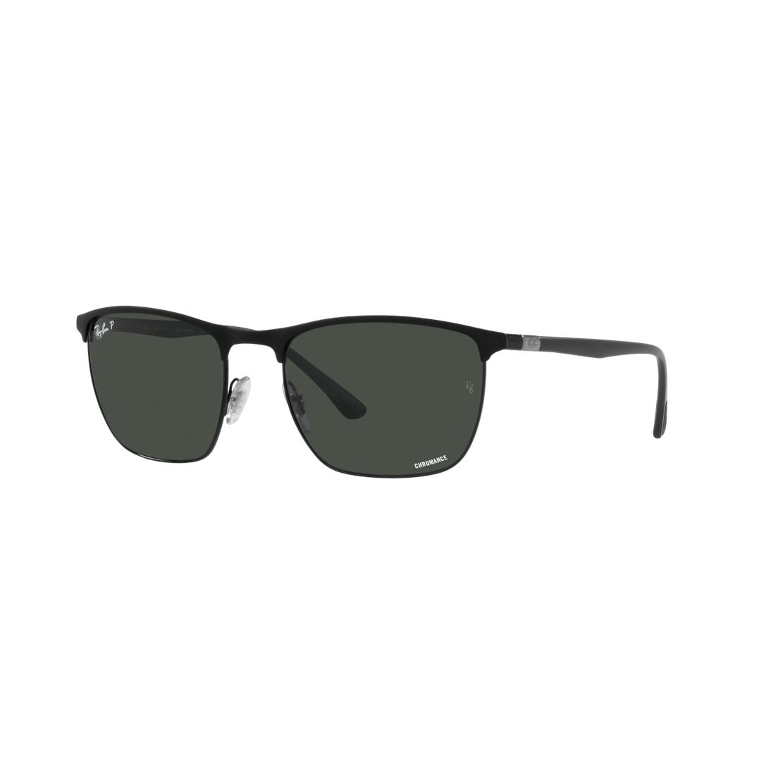 Ray-Ban Chromance 0RB3686 Solbriller - Firkantede Sort Polariserede Linser