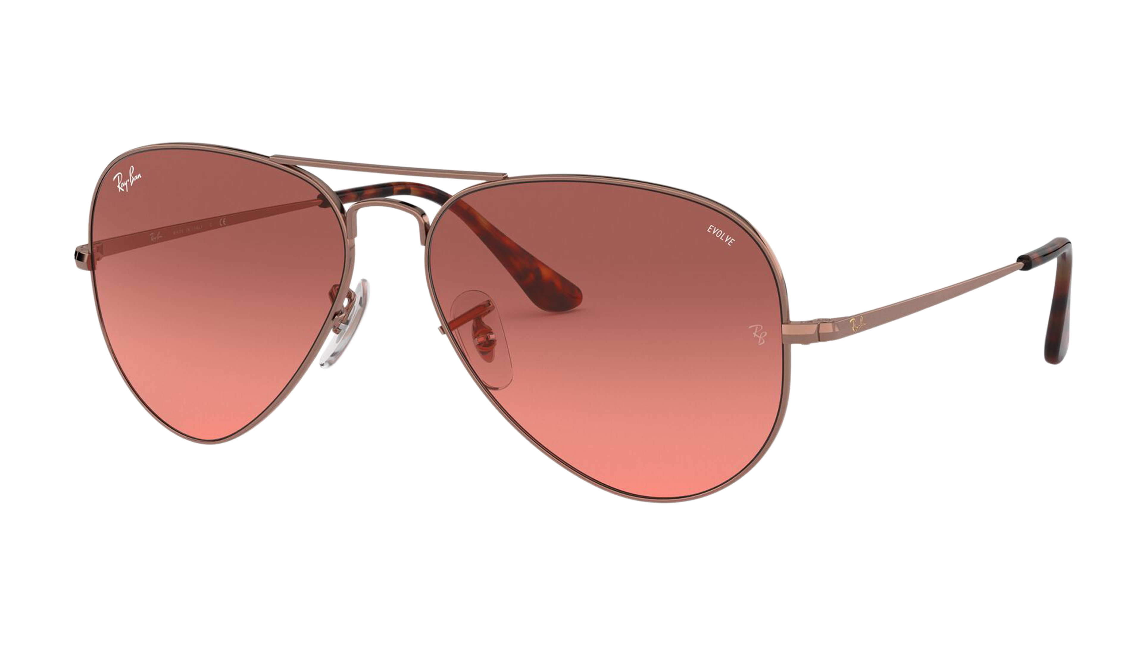 Angle_Left01 Ray-Ban Washed Evolve RB3689 9151AA Rood / Beige