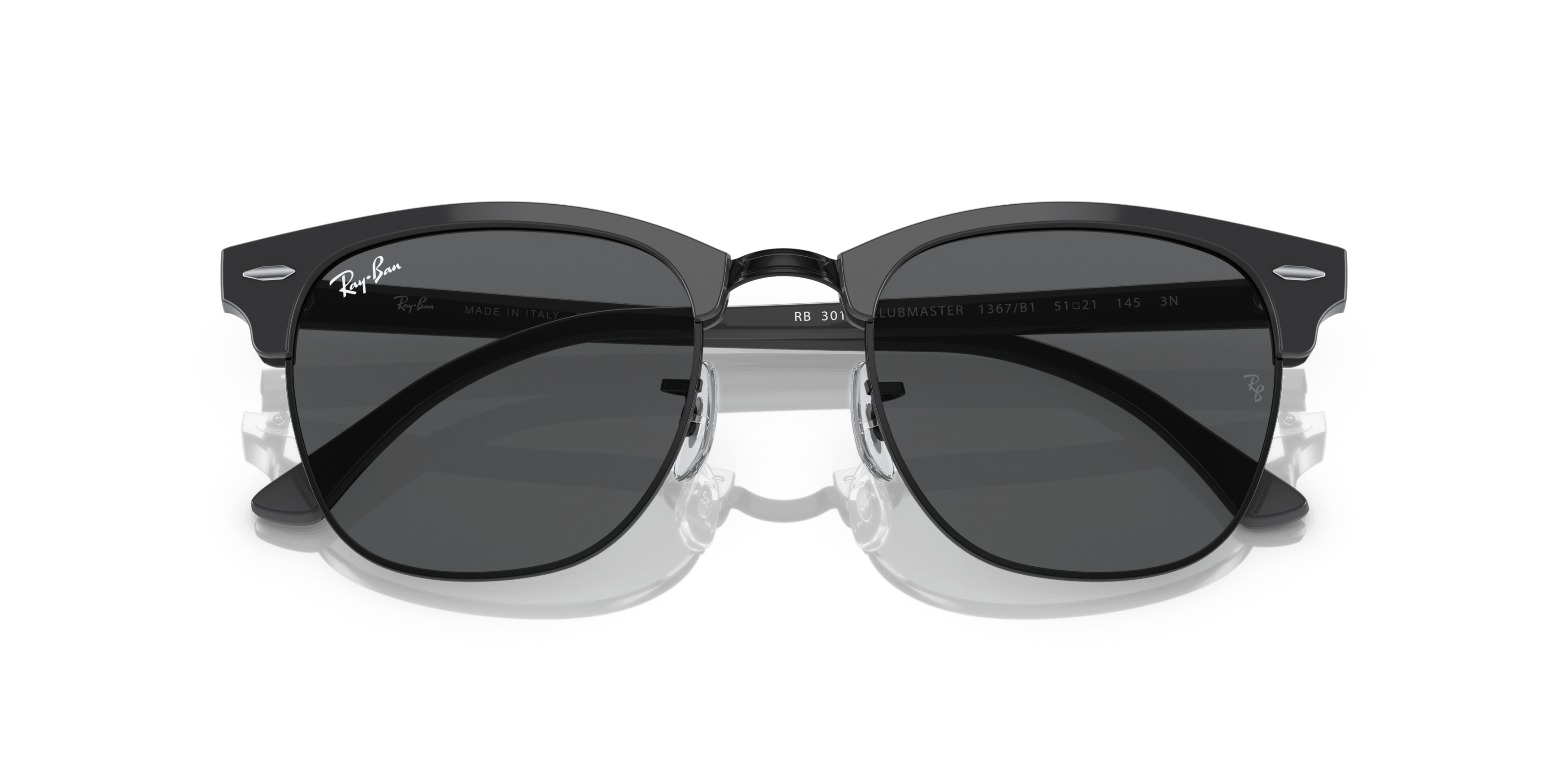 Folded, Ray-Ban Clubmaster Classic RB 3016 Sunglasses