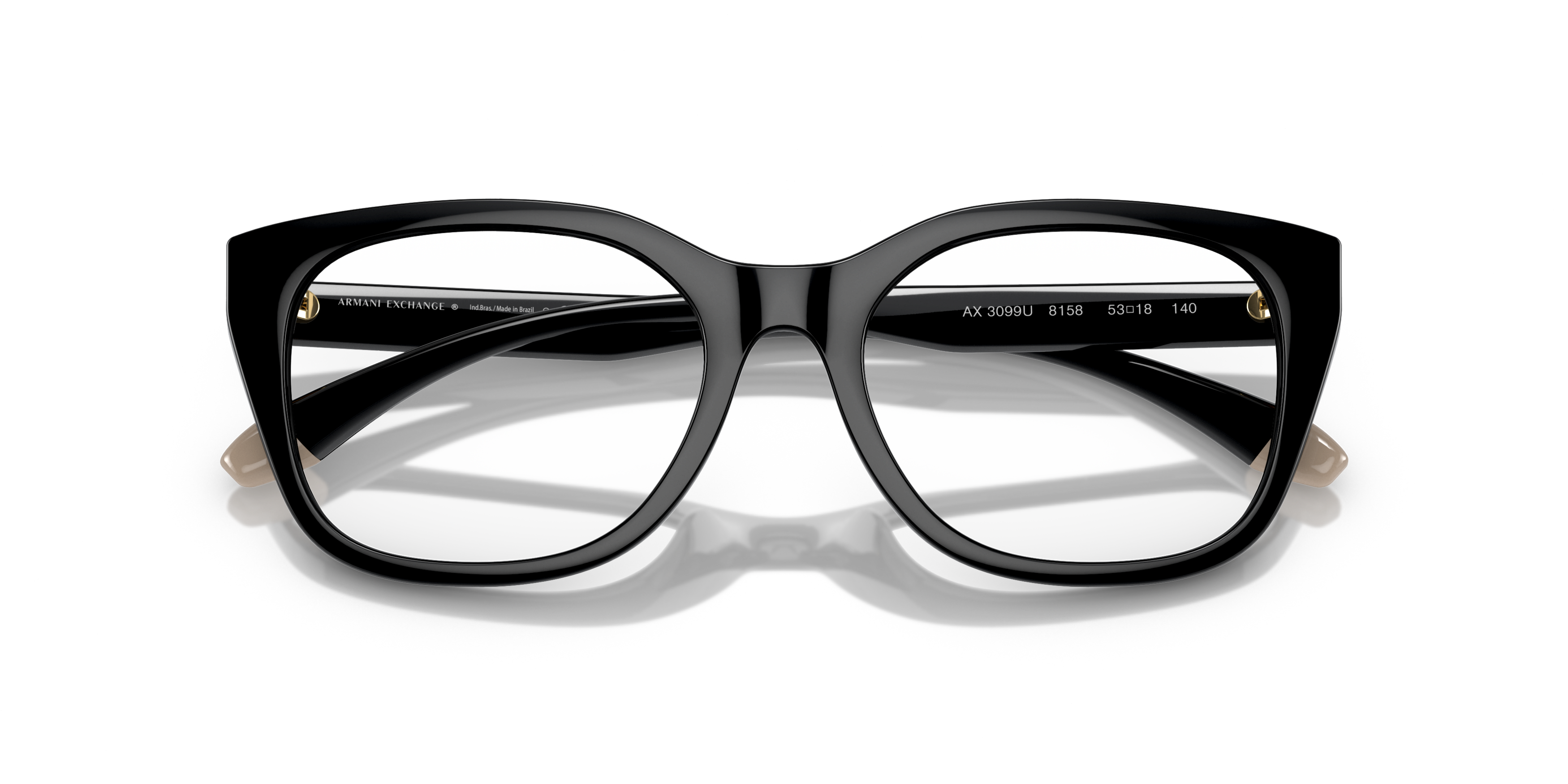 Folded Armani Exchange AX 3099 (8158) Glasses Transparent / Black