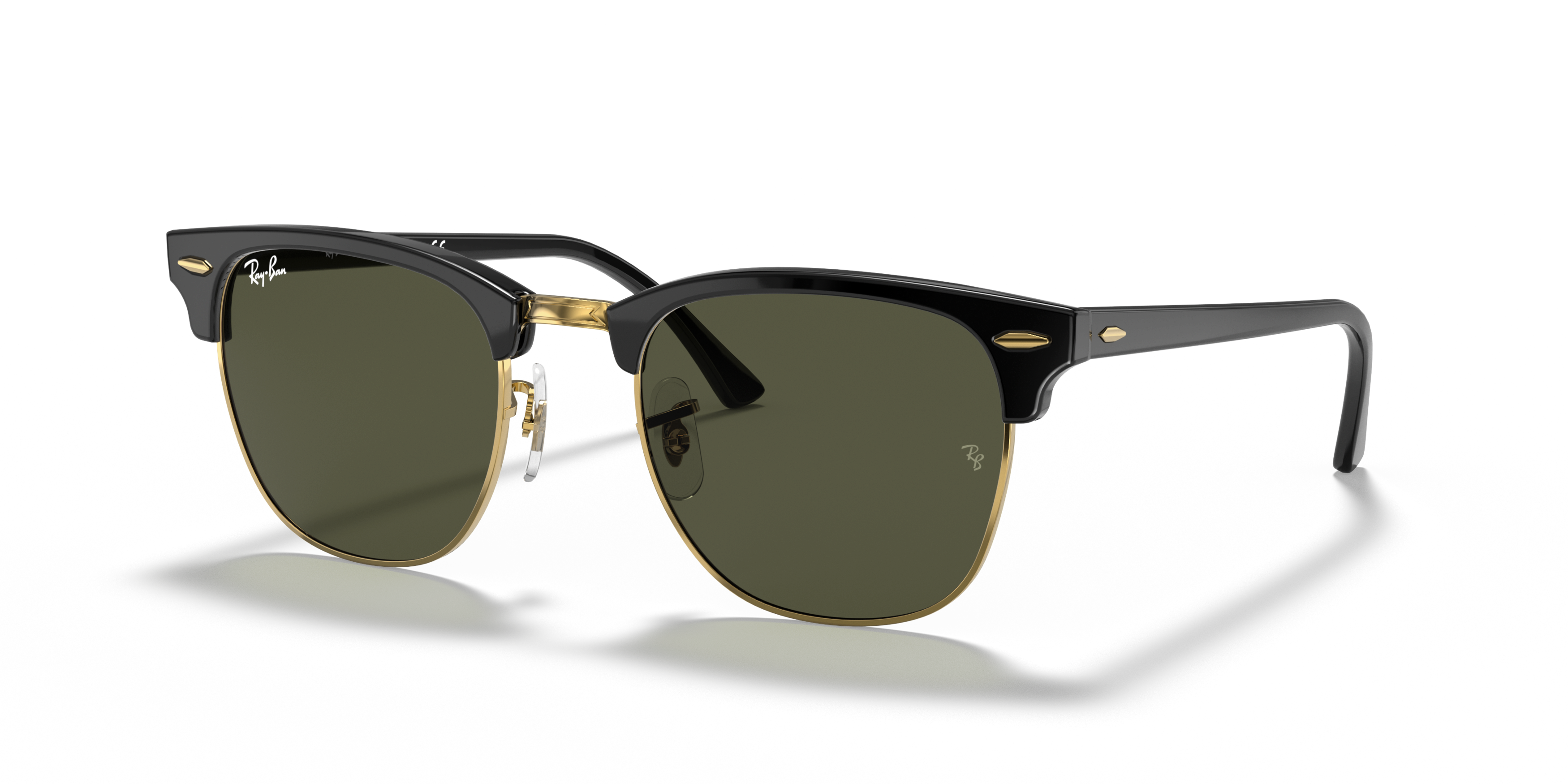 Angle_Left01 Ray-Ban Club Master RB 3016 (W0365) Sunglasses Green / Black