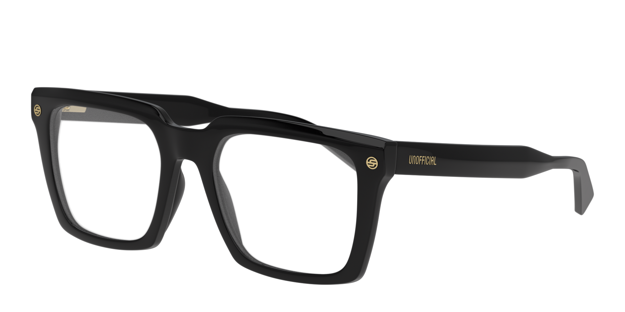Angle_Left01 Unofficial UO2159 (001) Glasses Transparent / Black