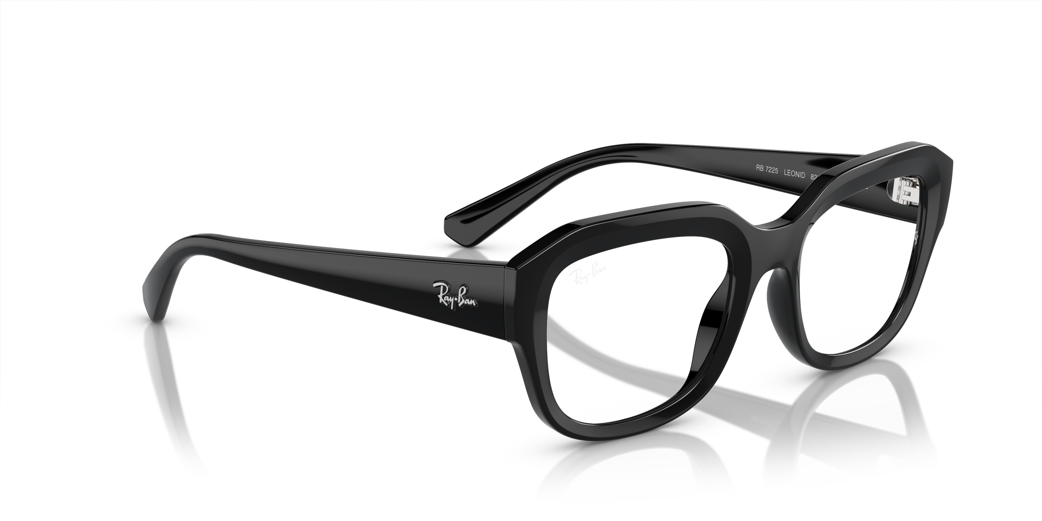 Angle_Right01 Ray-Ban RX 7225 Glasses Transparent / Black