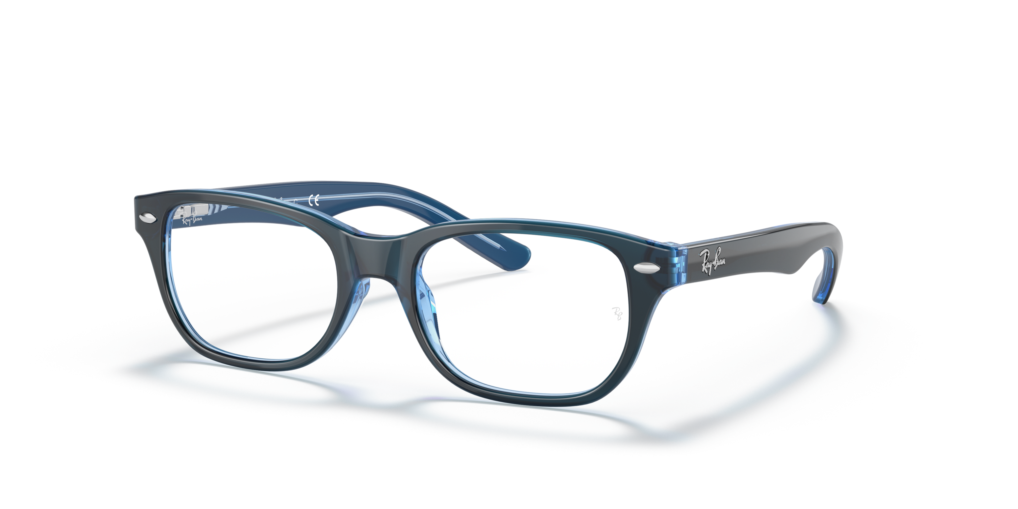 Angle_Left01 Ray-Ban Juniors RY 1555 (3667) Children's Glasses Transparent / Blue