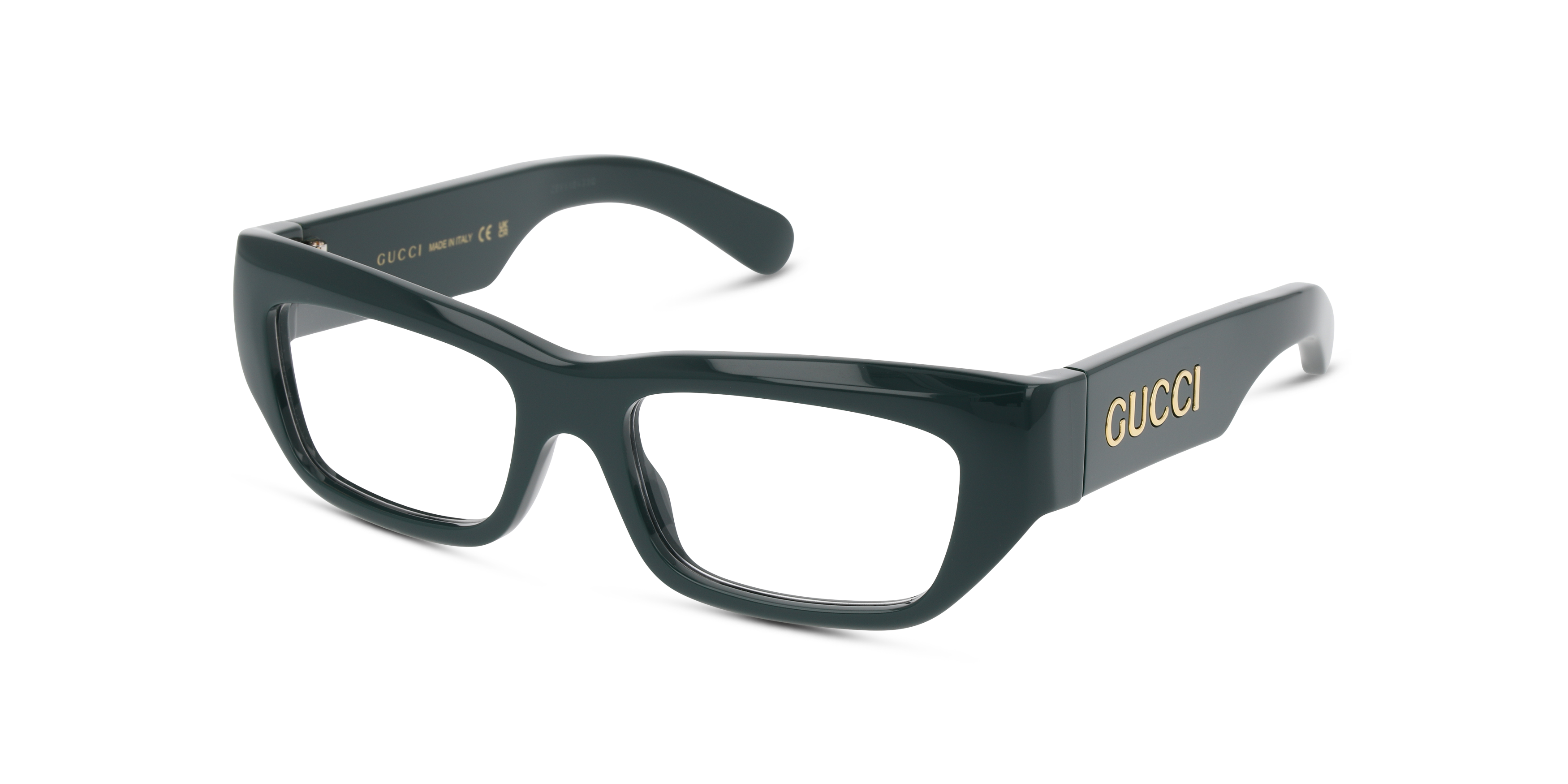 Angle_Left01 Gucci GG 1297O Glasses Transparent / Green