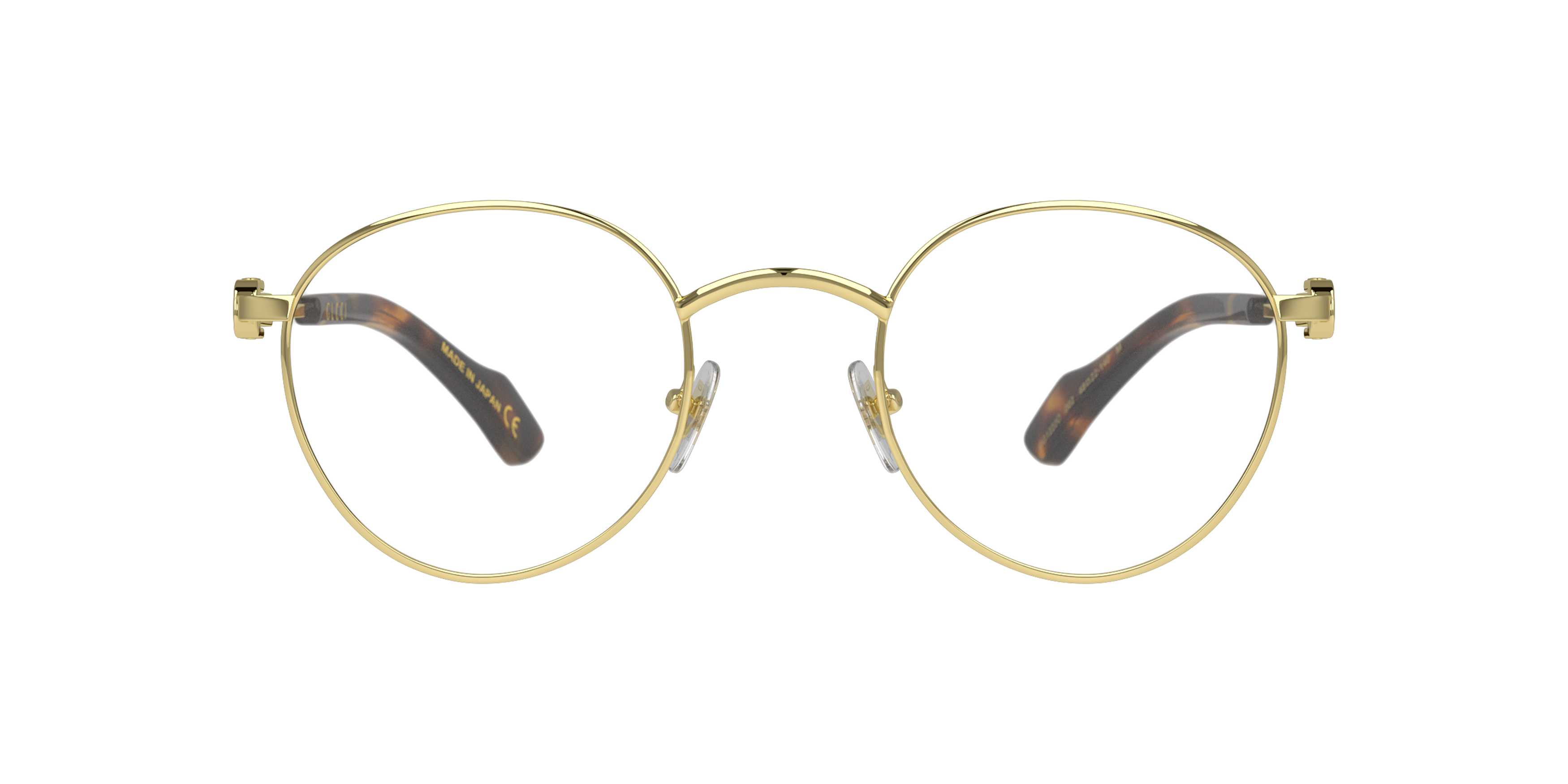 Front Gucci GG 1222O (002) Glasses Transparent / Gold