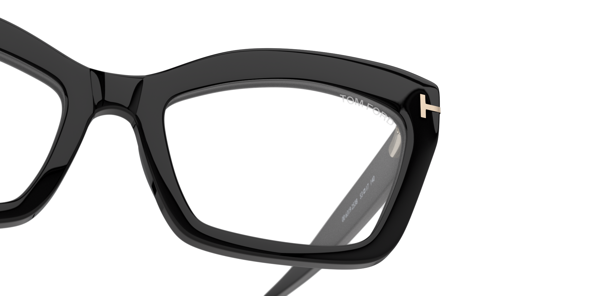 Detail01 Tom Ford FT 5766-B (001) Glasses Transparent / Black