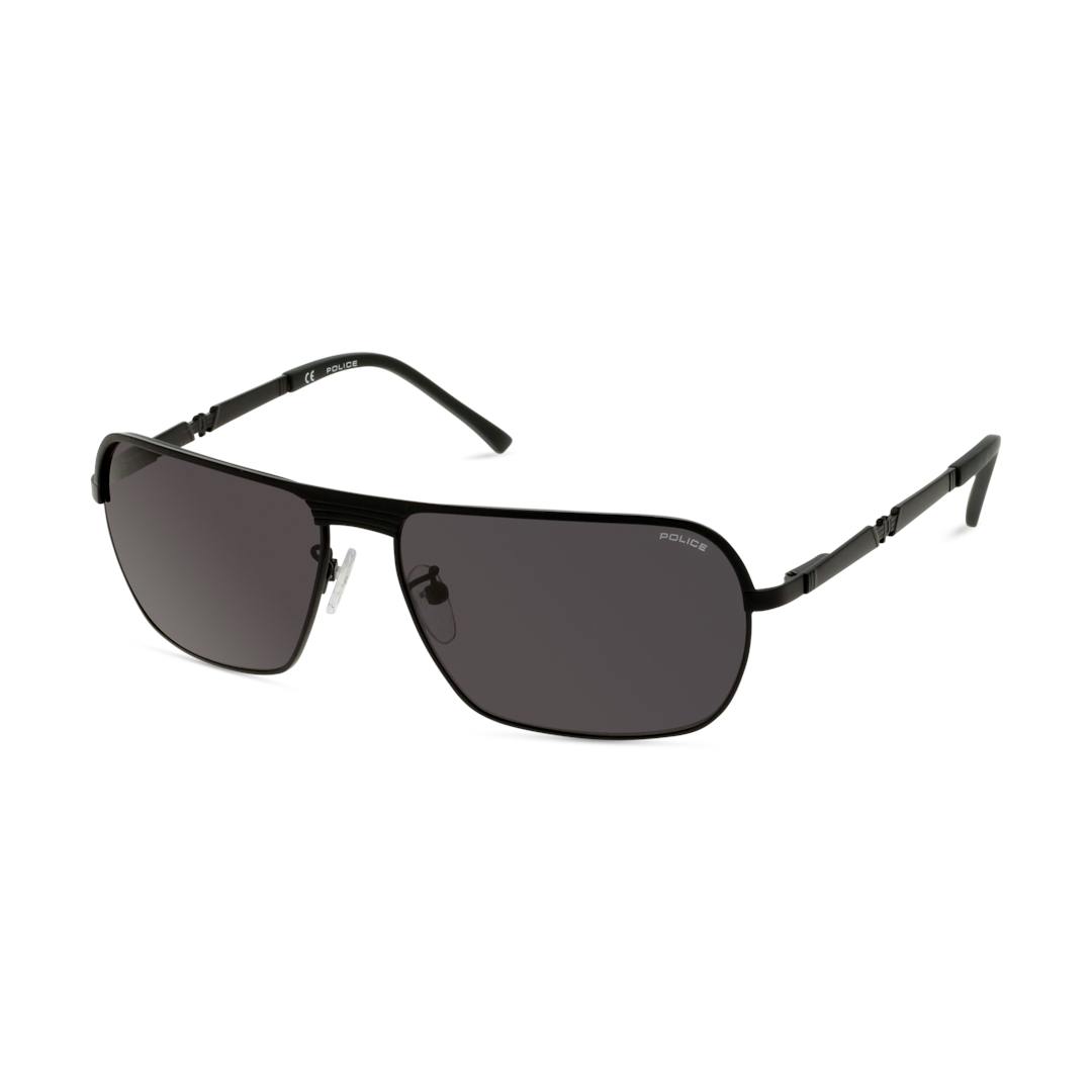 Police S8745 Lunettes de Soleil Homme - Noir - Possibilité de verres correcteurs - Adaptable à la vu