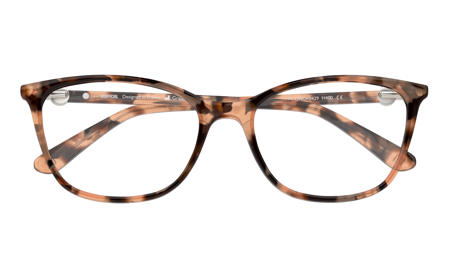 Folded Unofficial UNOF0429 (HH00) Glasses Transparent / Tortoise Shell