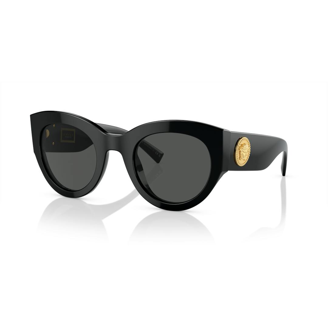 Versace VE4353 Lunettes de Soleil Femme - Cateye Noir