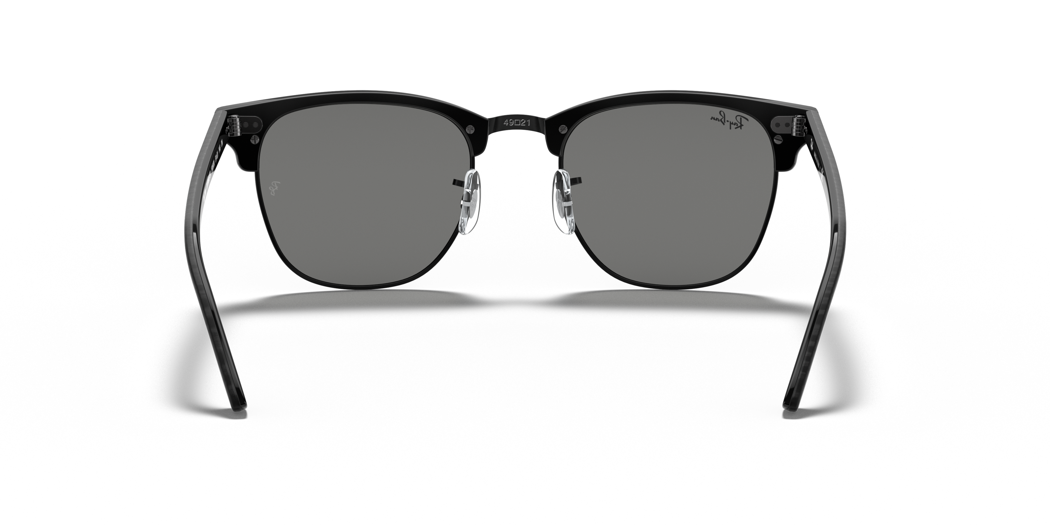 Detail02 Ray-Ban Clubmaster Marble RB3016 1305B1 Grijs / Zwart