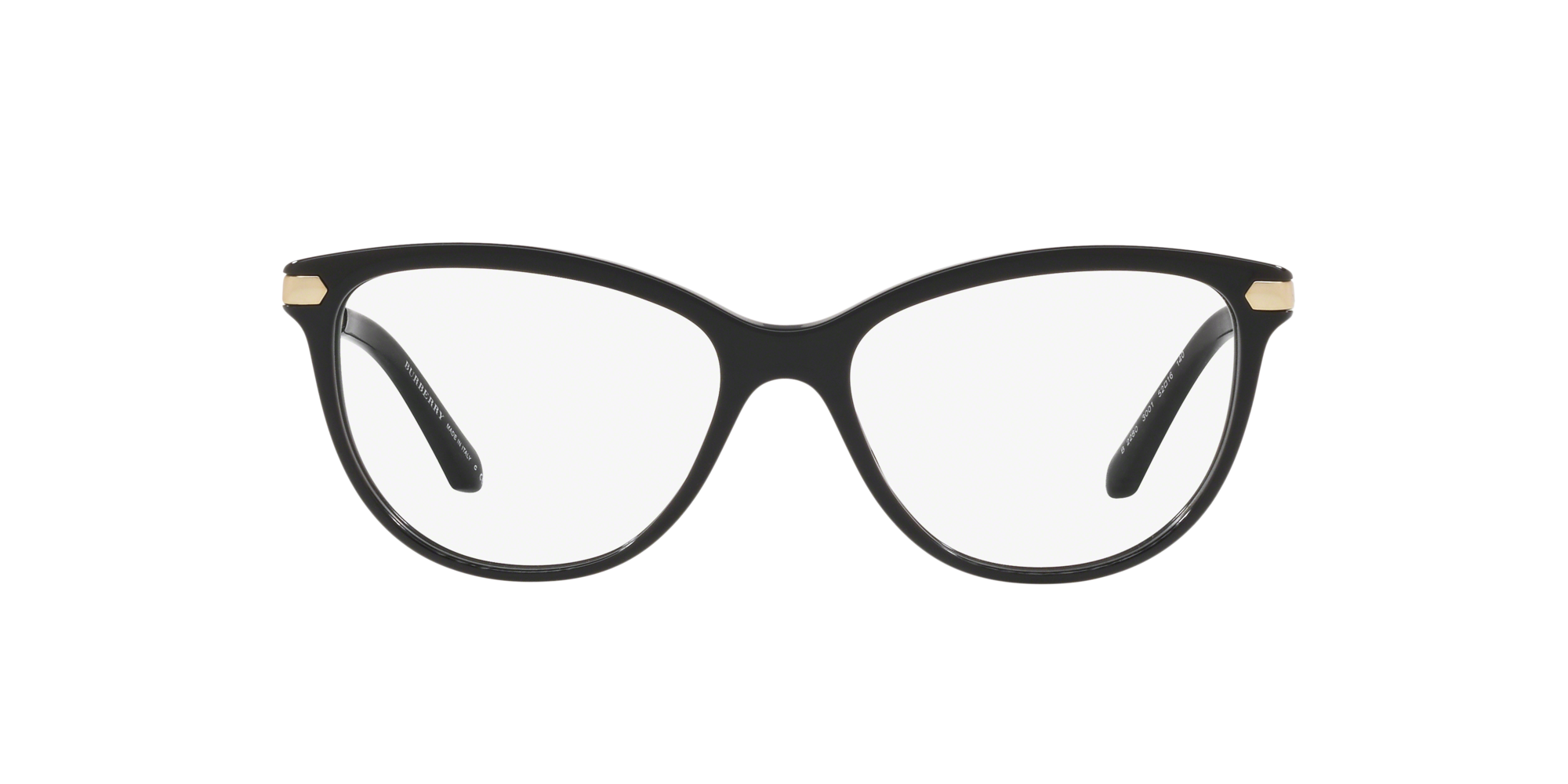 Front Burberry BE 2280 (3001) Glasses Transparent / Black
