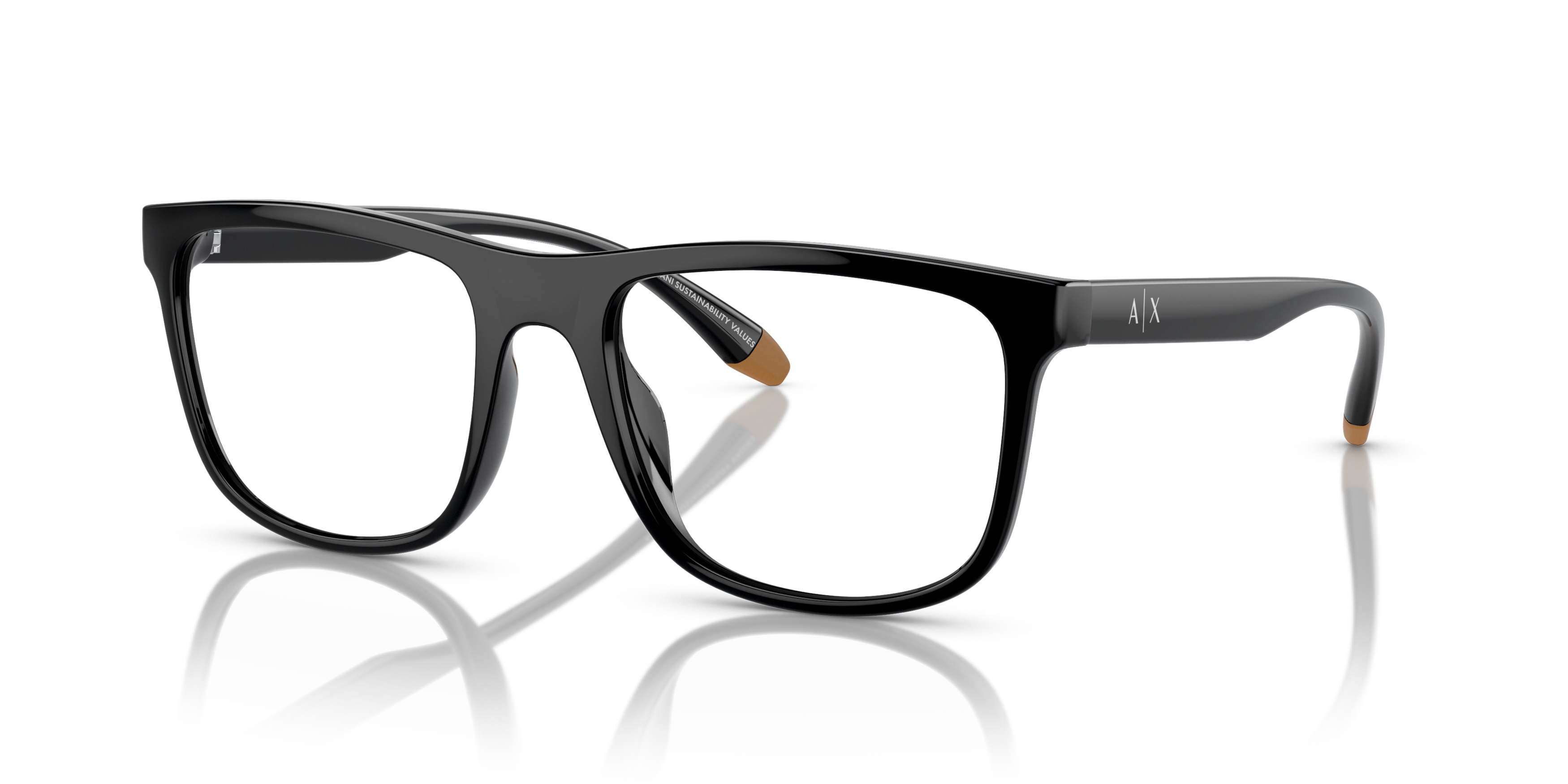 Angle_Left01 Armani Exchange AX3101U Glasses Transparent / Black