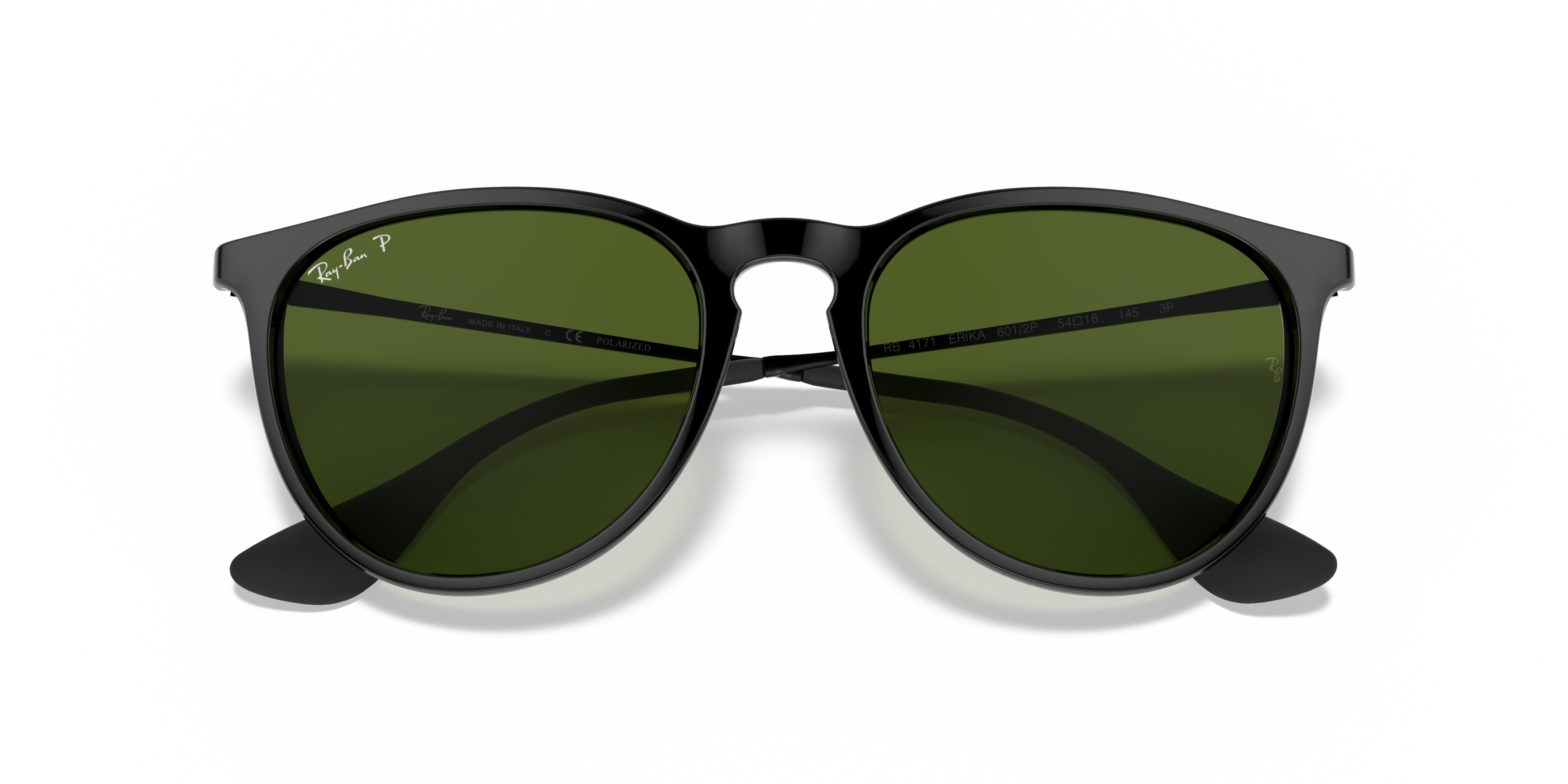 Folded Ray-Ban Erika RB 4171 Sunglasses Green / Black