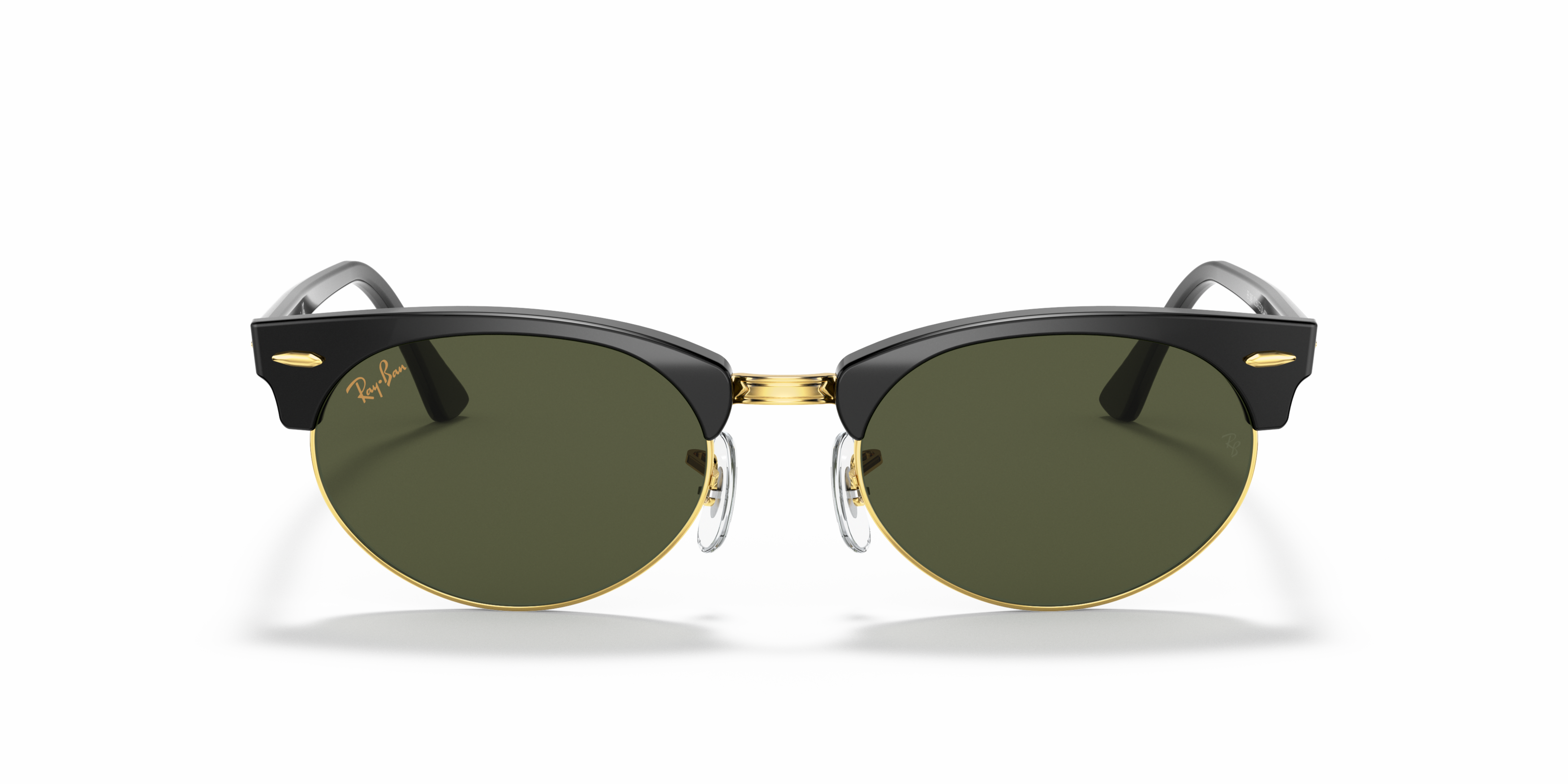 Front Ray-Ban Clubmaster Oval RB3946 130331 Groen / Zwart