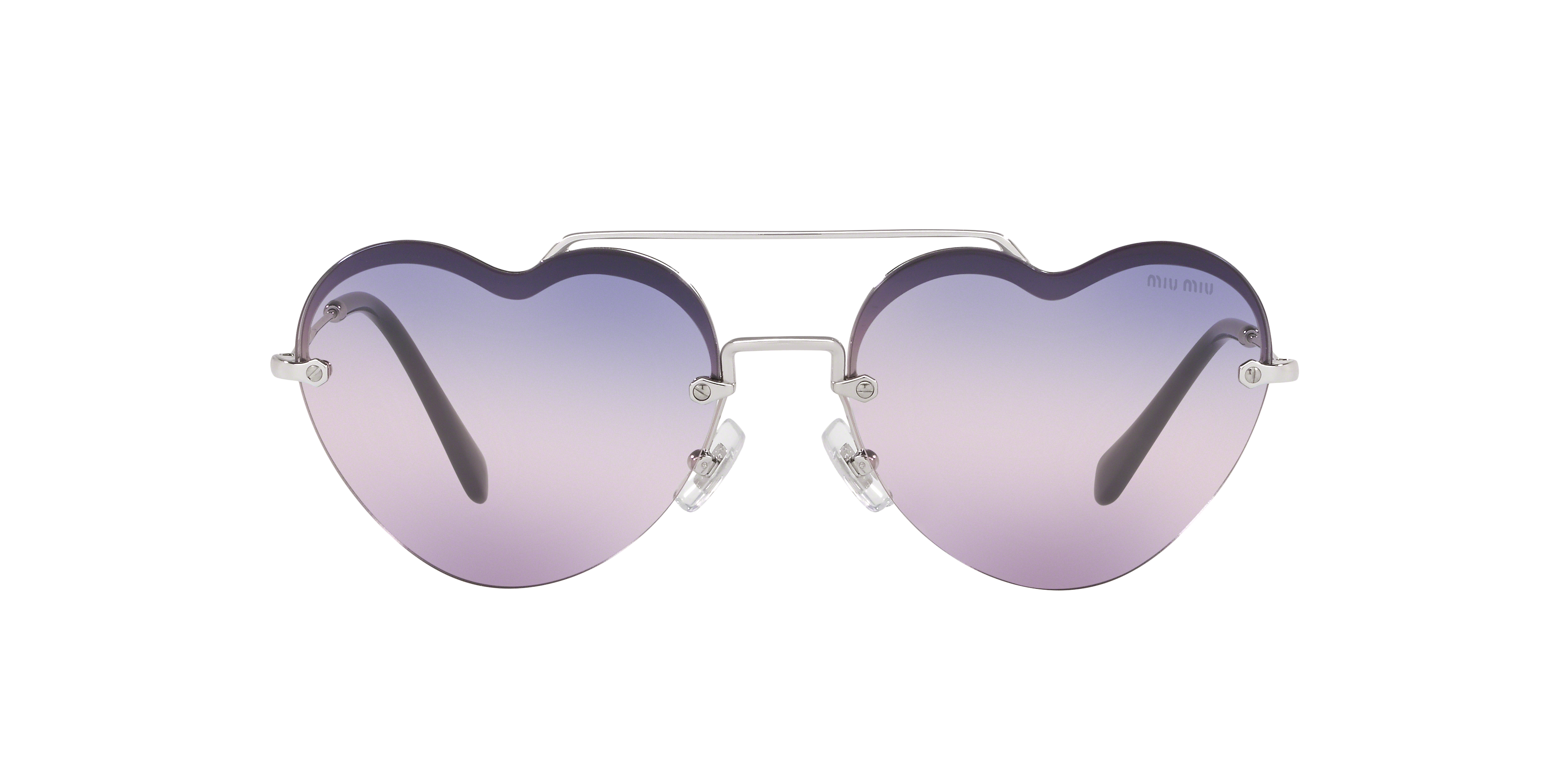 Front Miu Miu MU 62US Sunglasses Pink / Grey
