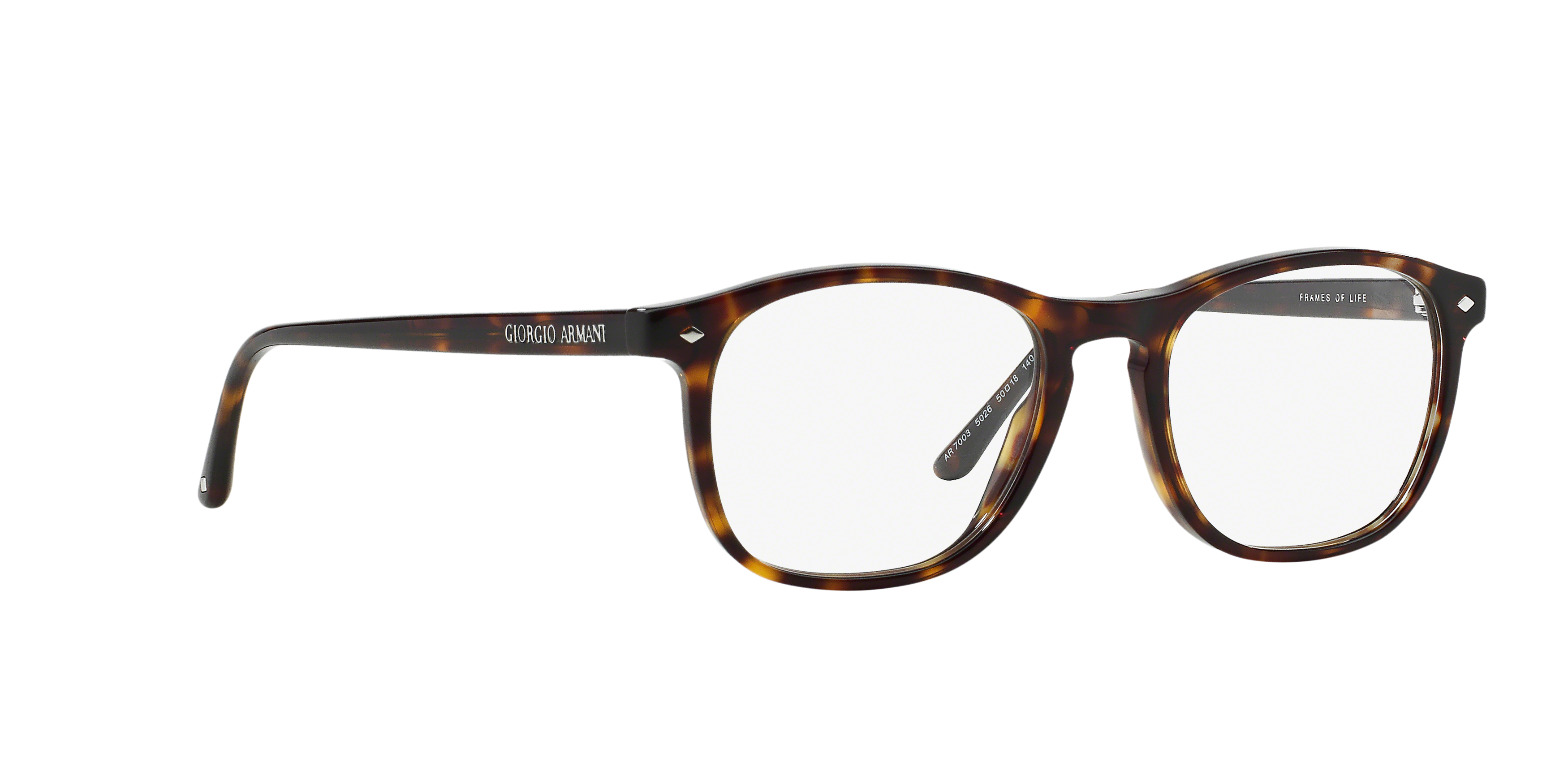 Angle_Right01 Giorgio Armani AR 7003 Glasses Transparent / Tortoise Shell