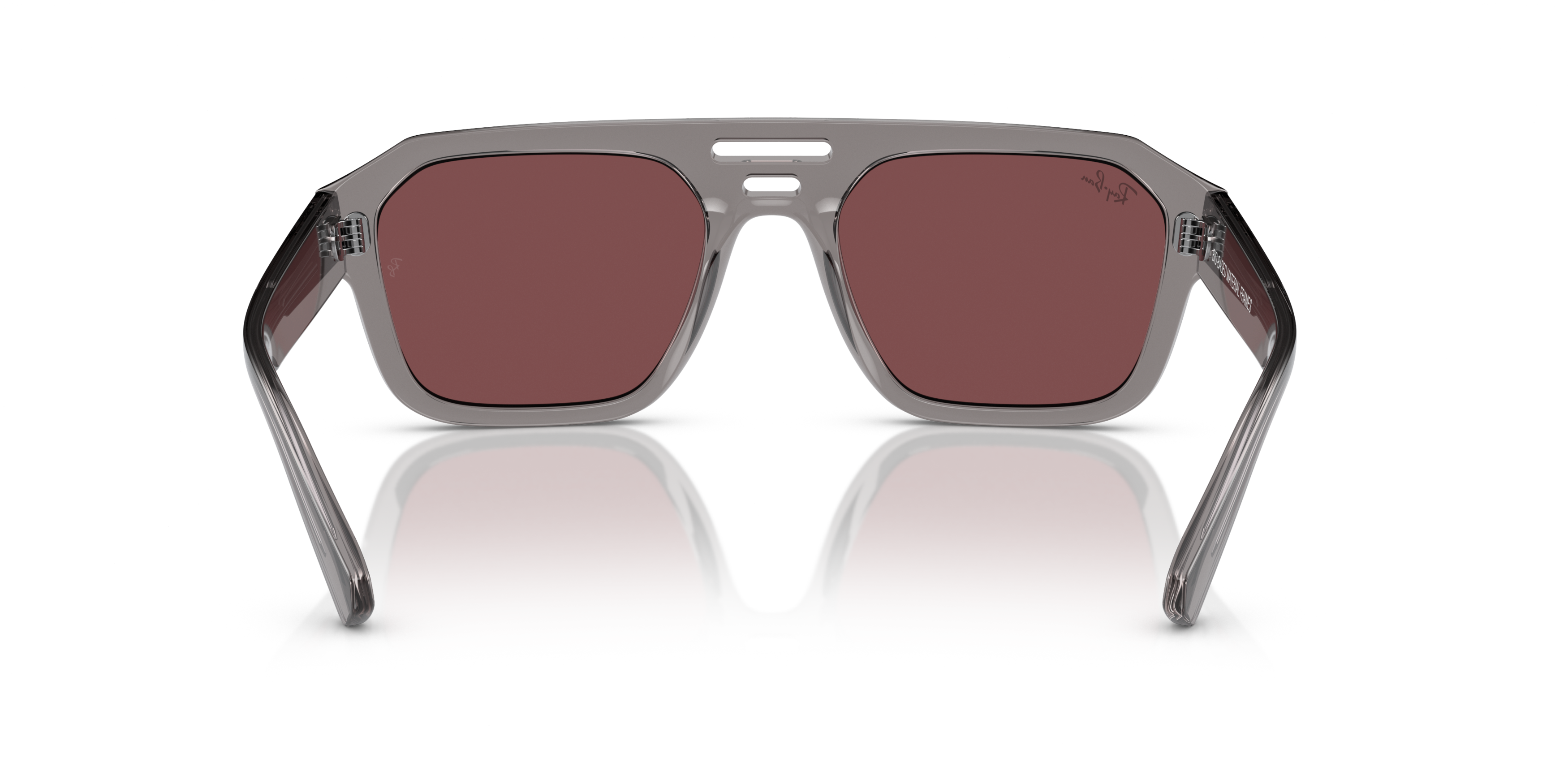 Detail02 Ray-Ban RB 4397 Sunglasses Red / Transparent, Grey