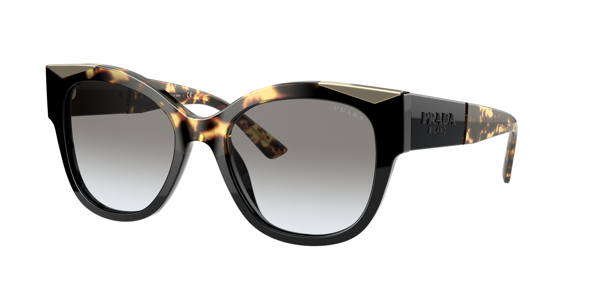 Angle_Left01 Prada PR 02WS (01M0A7) Sunglasses Grey / Black
