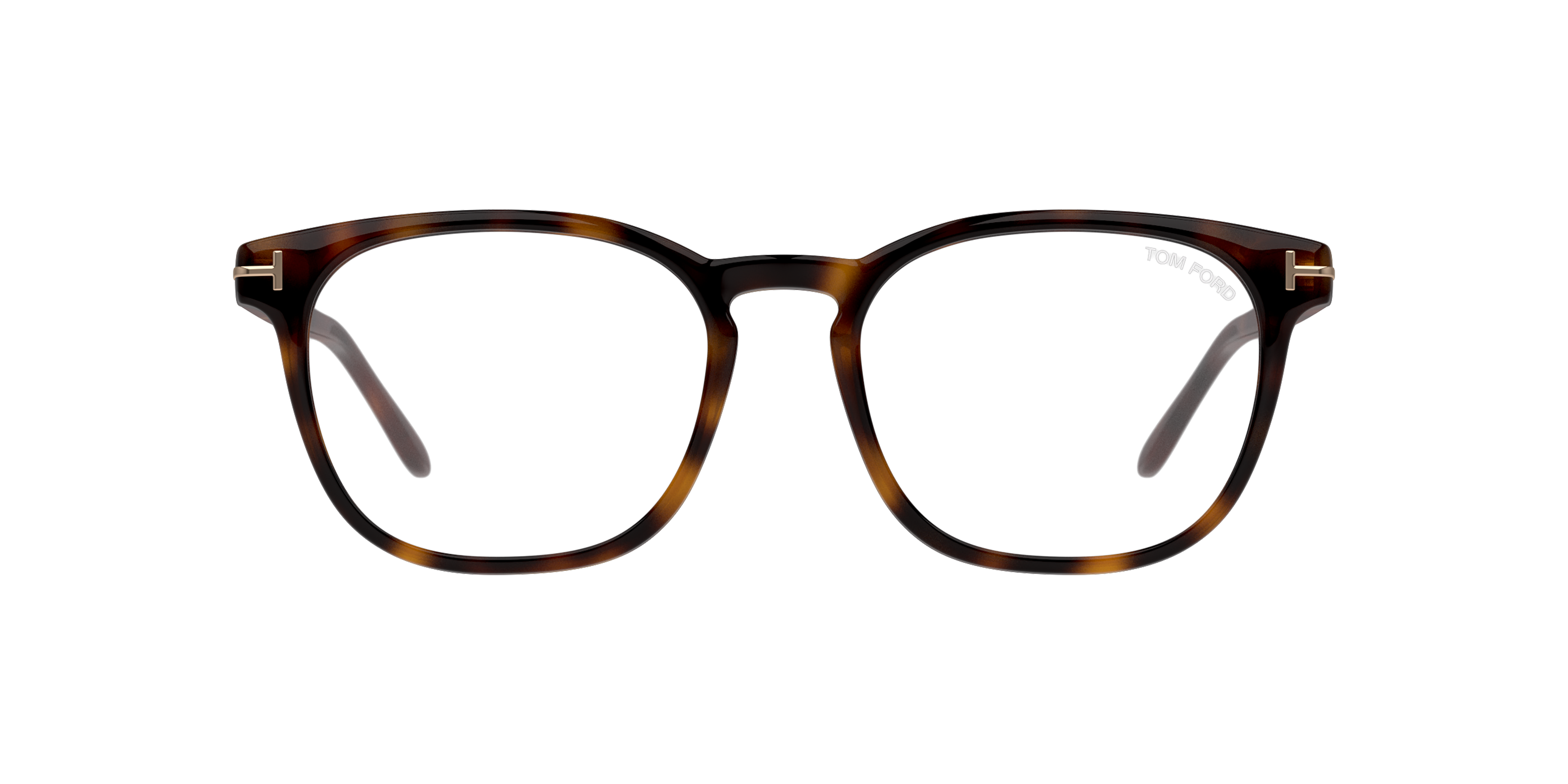 Front Tom Ford FT5868-B (052) Glasses Transparent / Havana
