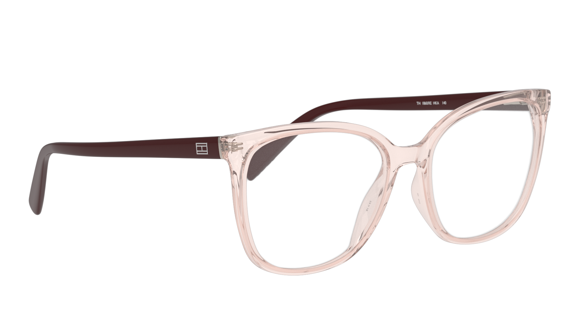 Angle_Right01 Tommy Hilfiger Bio-Based TH 1860/RE (NXA) Glasses Transparent / Pink