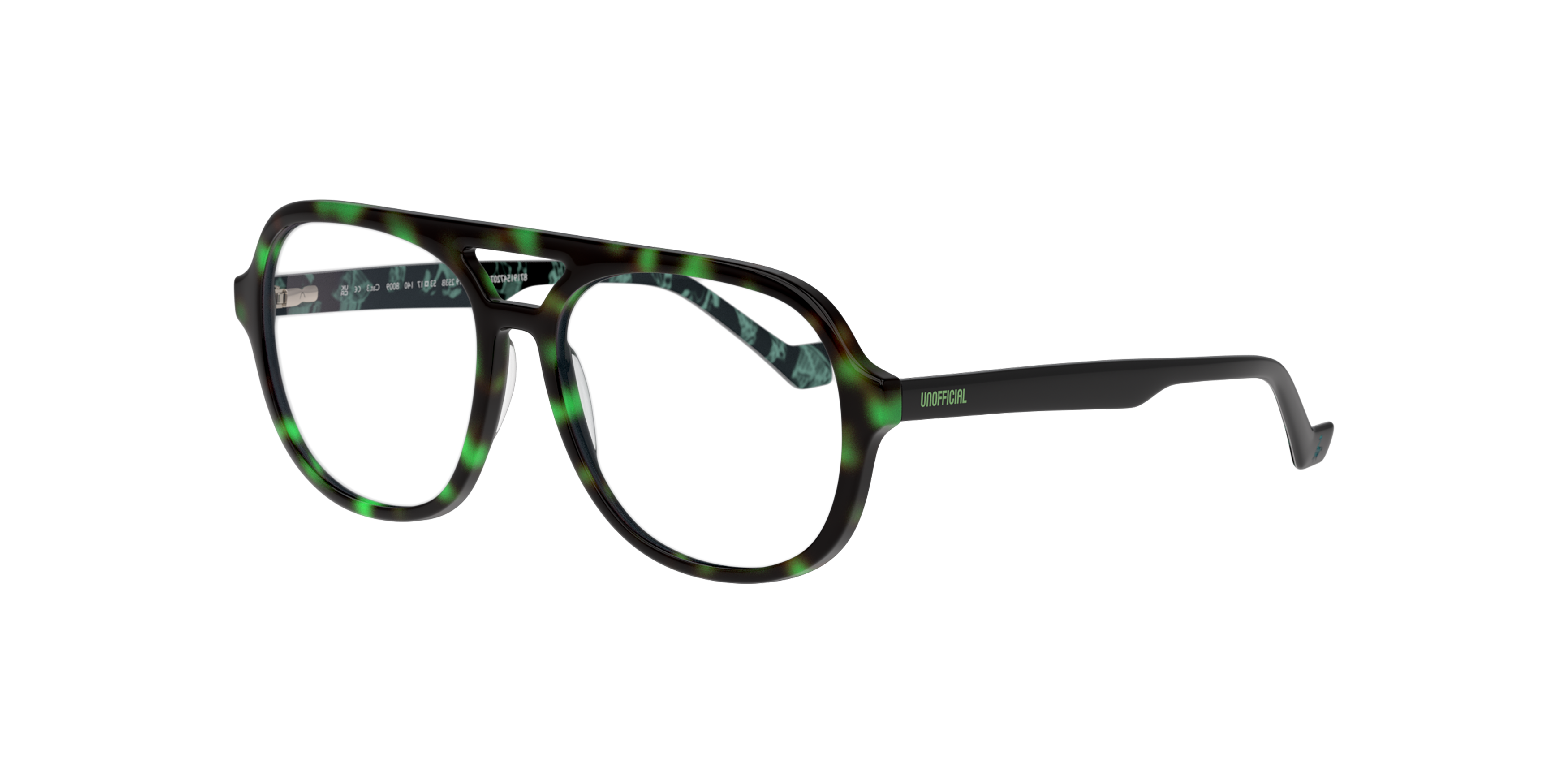 Angle_Left01 Fortnite with Unofficial UNSU0160 Glasses Transparent / Green