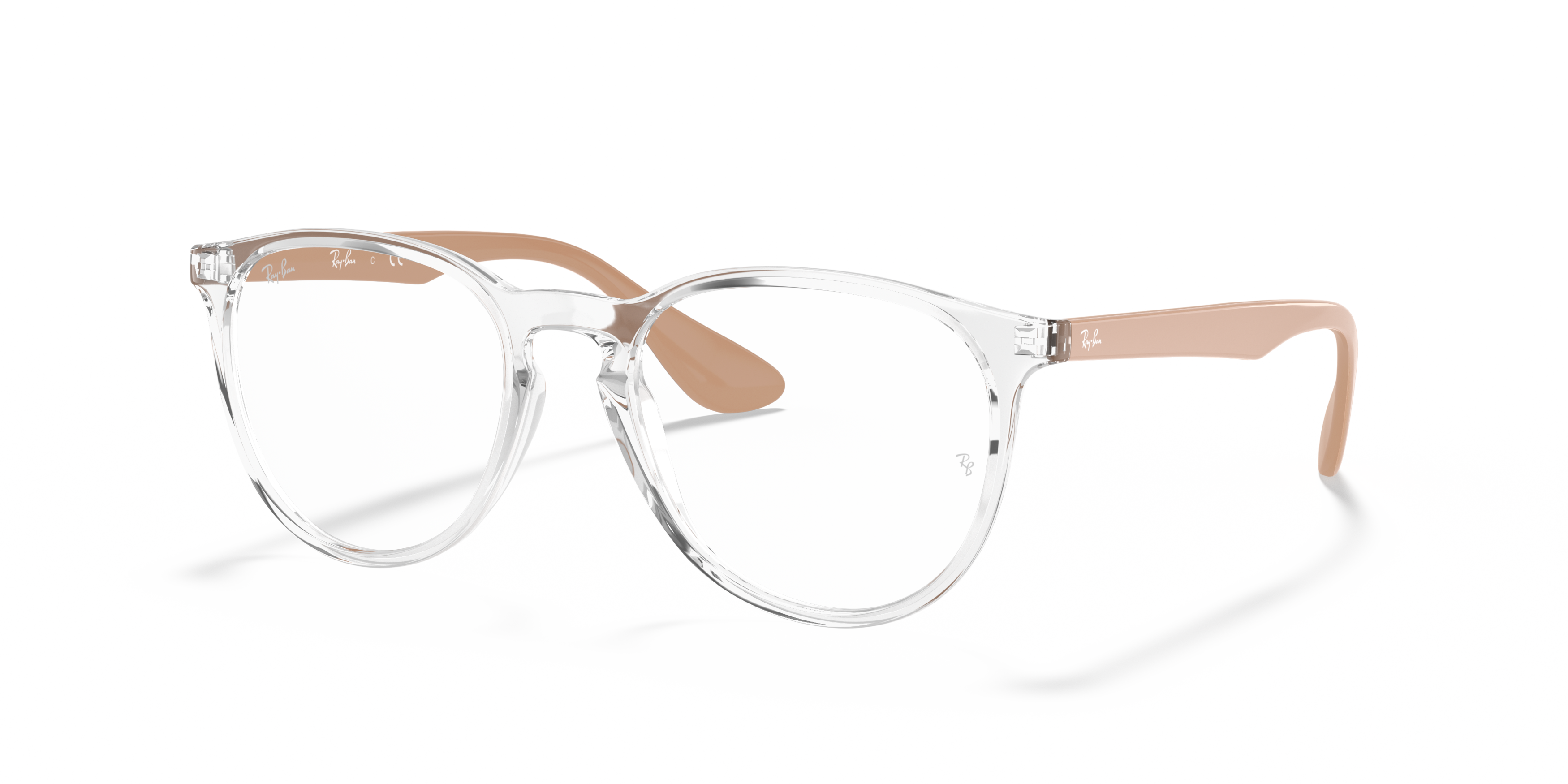 Angle_Left01 Ray-Ban Erika RX 7046 Glasses Transparent / Black