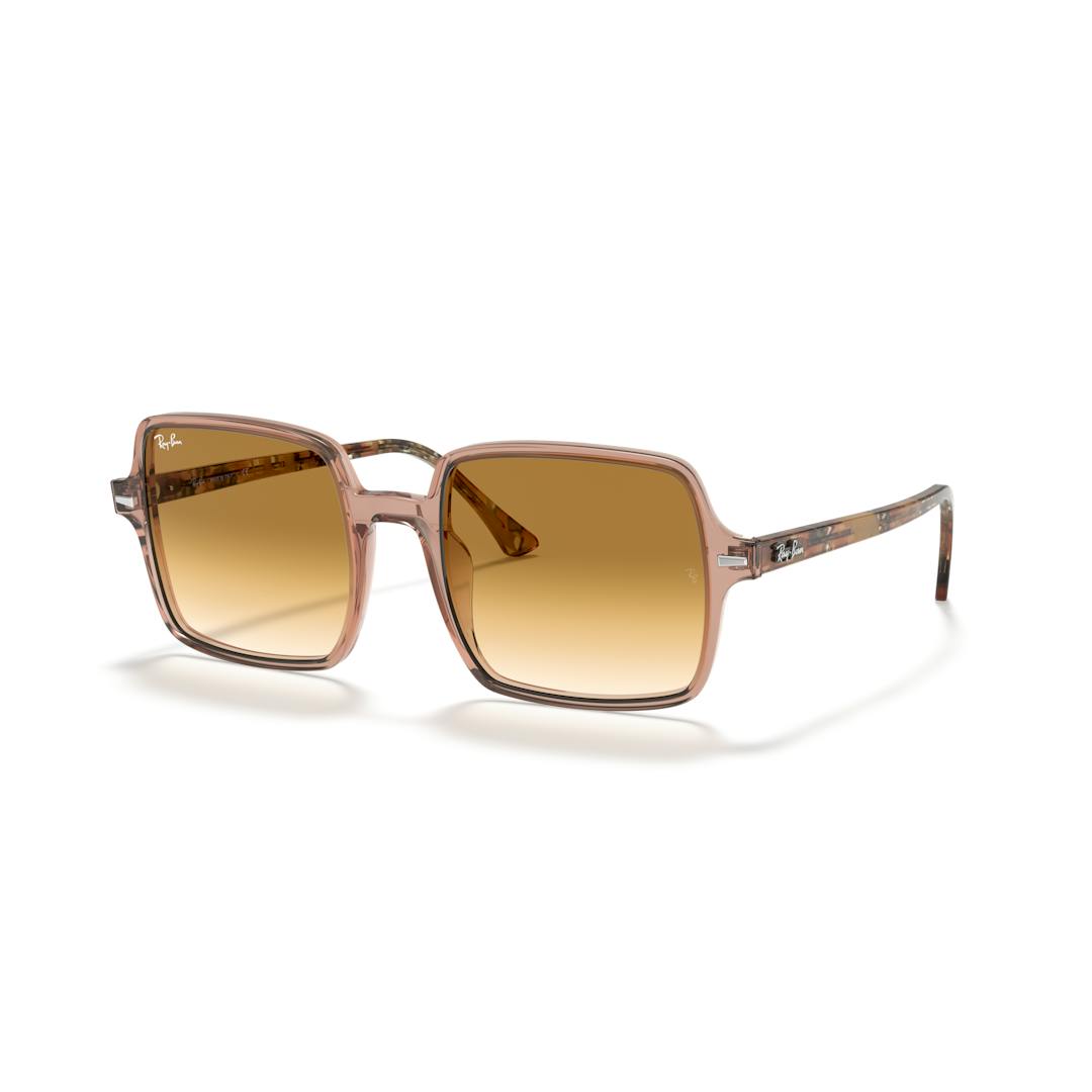 Ray-Ban Square 1973 RB1973 Lunettes de Soleil Femme - Carrée Marron - Possibilité de verres correcte