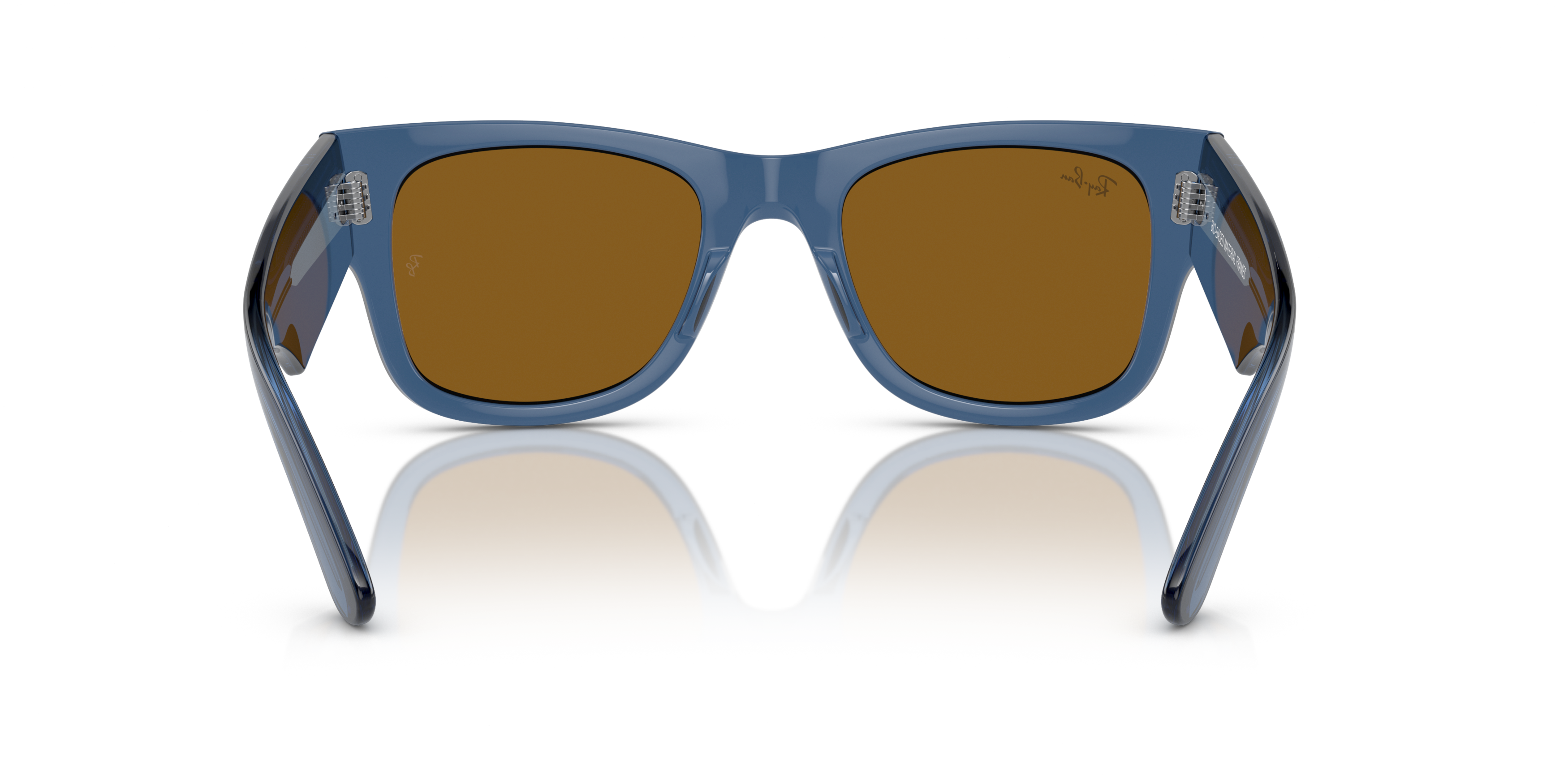 Detail02 Ray-Ban Mega Wayfarer Bio-Based RB 0840S Sunglasses Brown / Blue