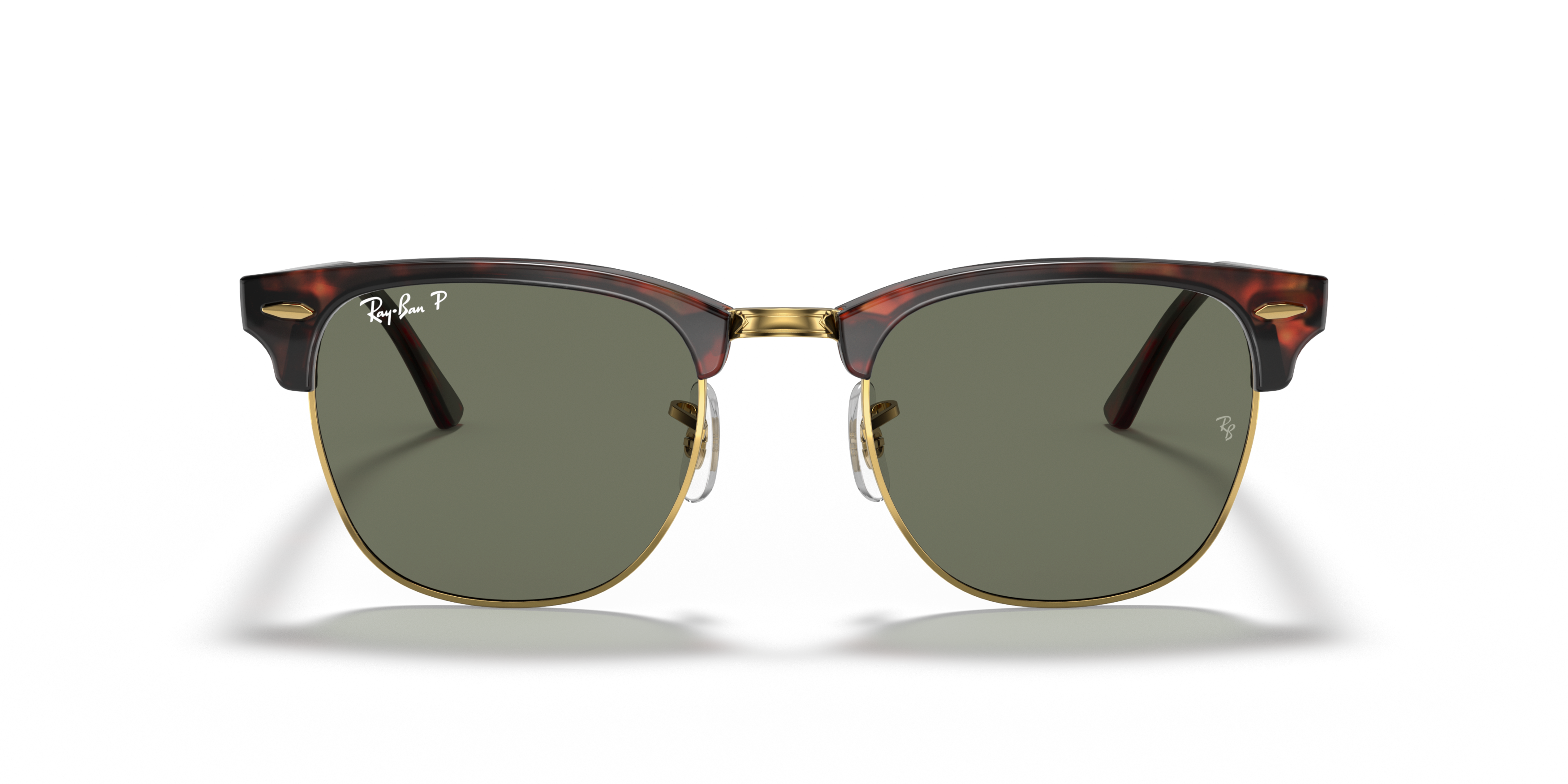 Front Ray-Ban Clubmaster Classic RB3016 990/58 Groen / Havana