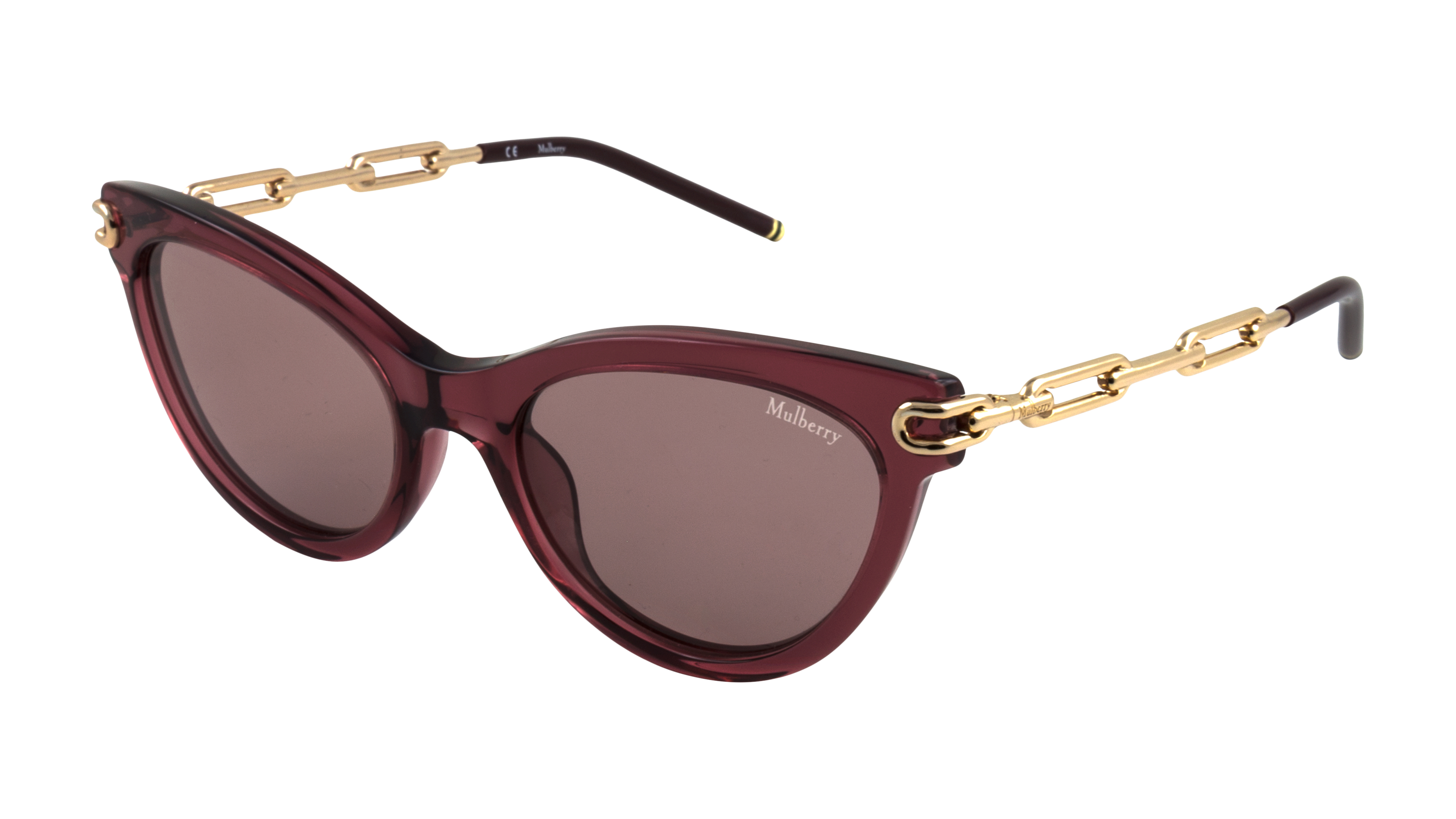 Angle_Left01 Mulberry SML038 (01CK) Sunglasses Violet / Red
