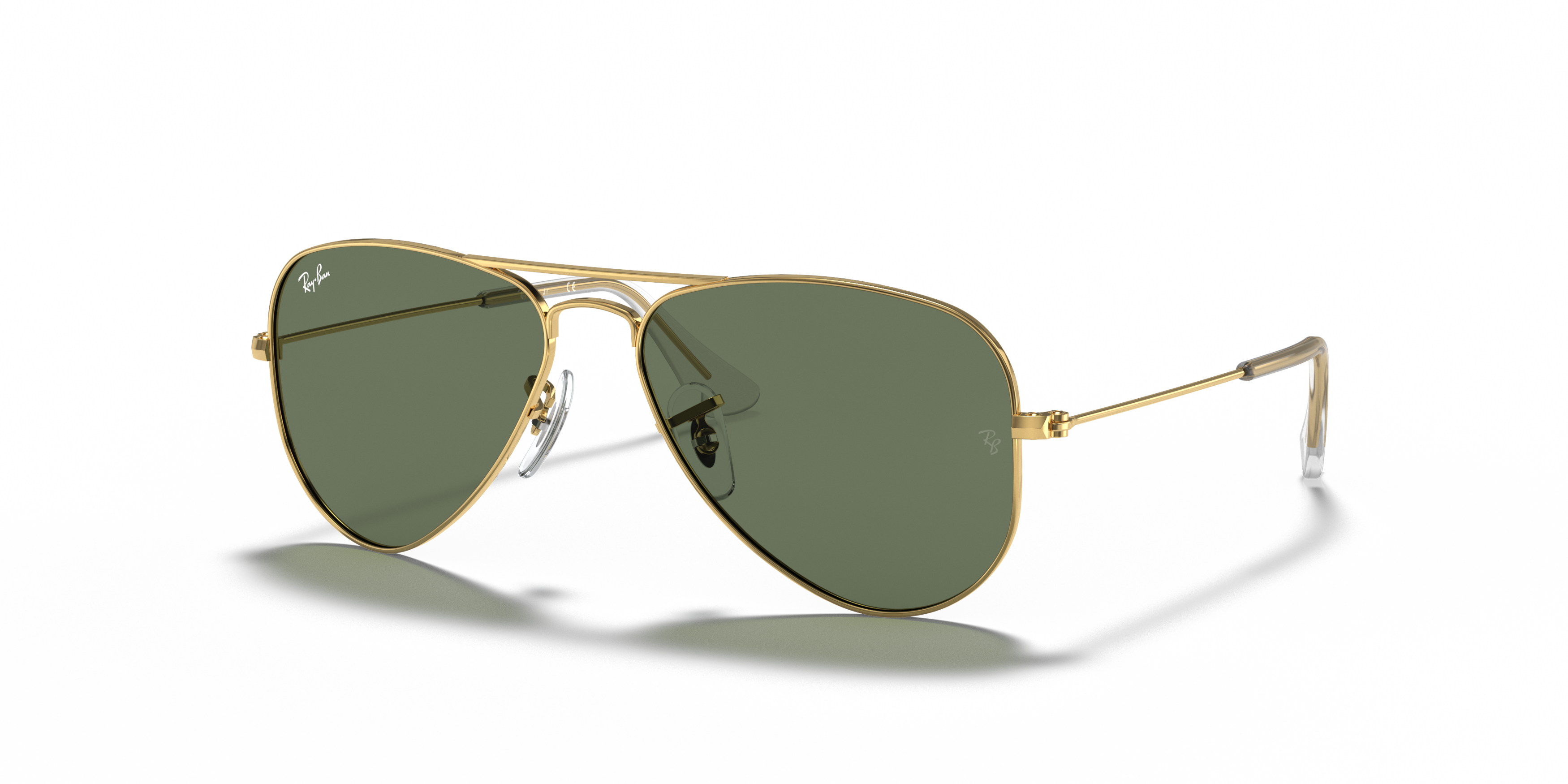 Angle_Left01 Ray-Ban RJ9506S Children's Sunglasses Green / Gold
