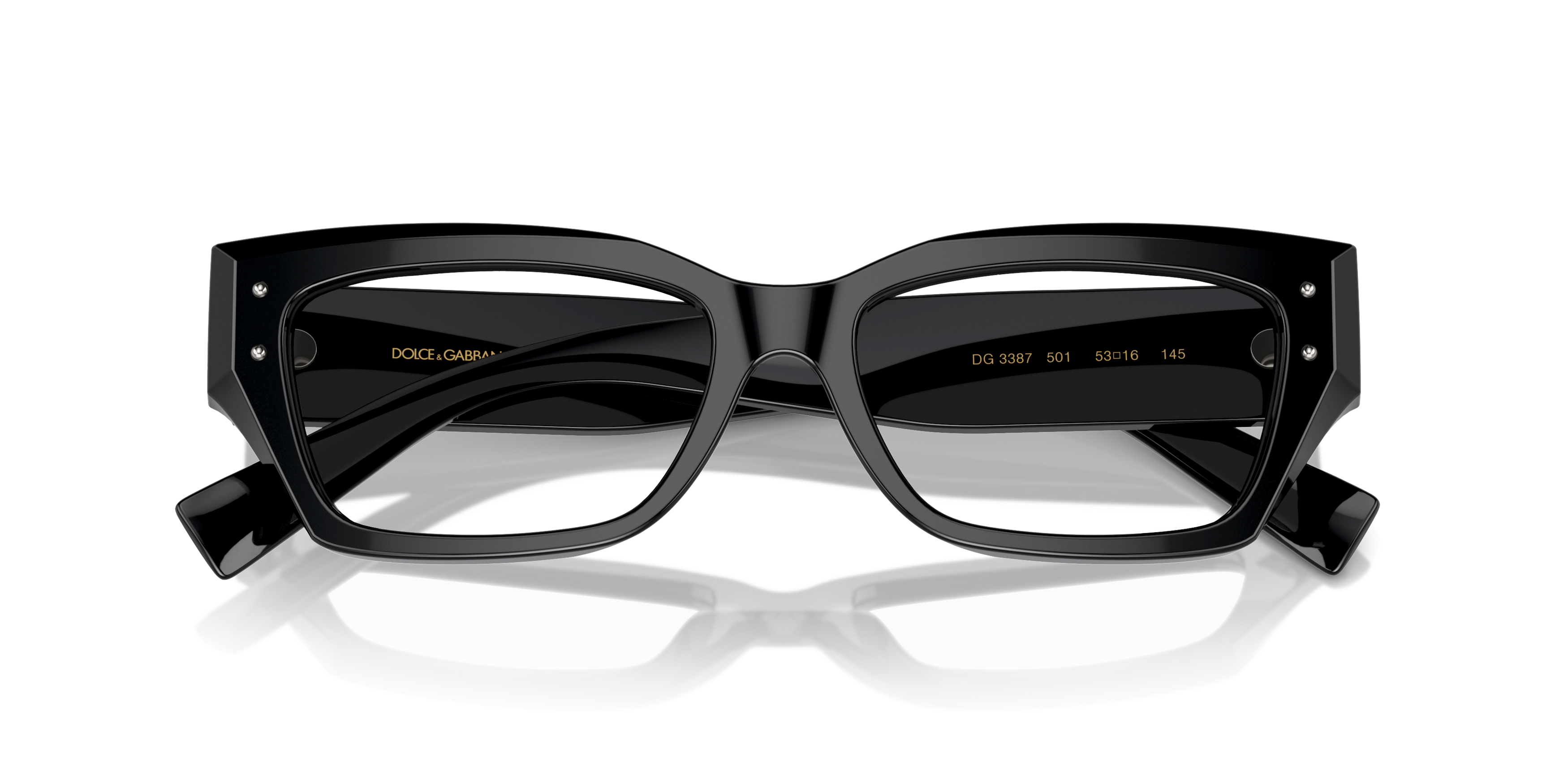 Folded Dolce & Gabbana DG 3387 Glasses Transparent / Black
