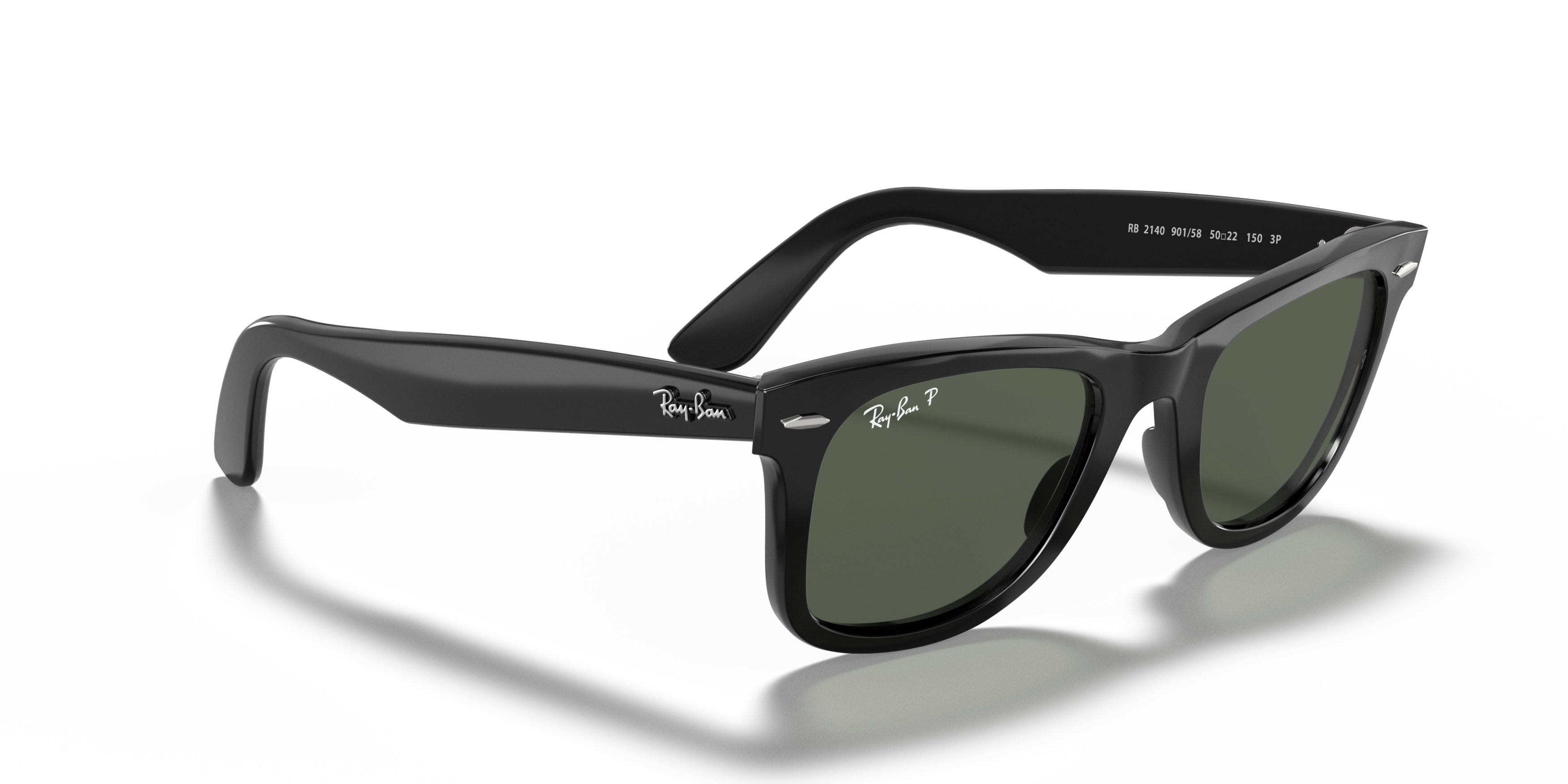 Angle_Right01 Ray-Ban Wayfarer RB 2140 Sunglasses Green / Black