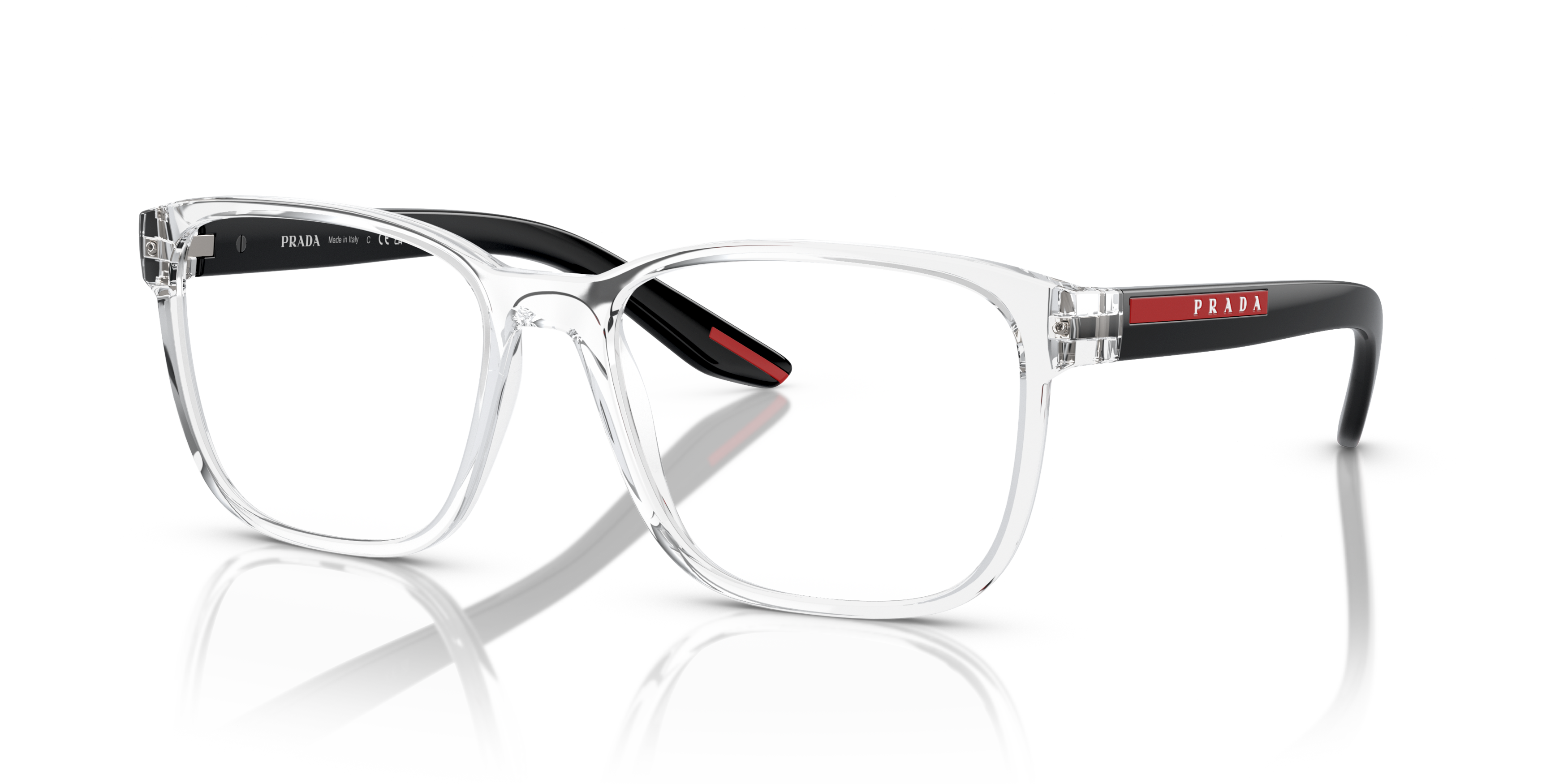 Angle_Left01 Prada Linea Rossa PS 06PV Glasses Transparent / Transparent, Clear