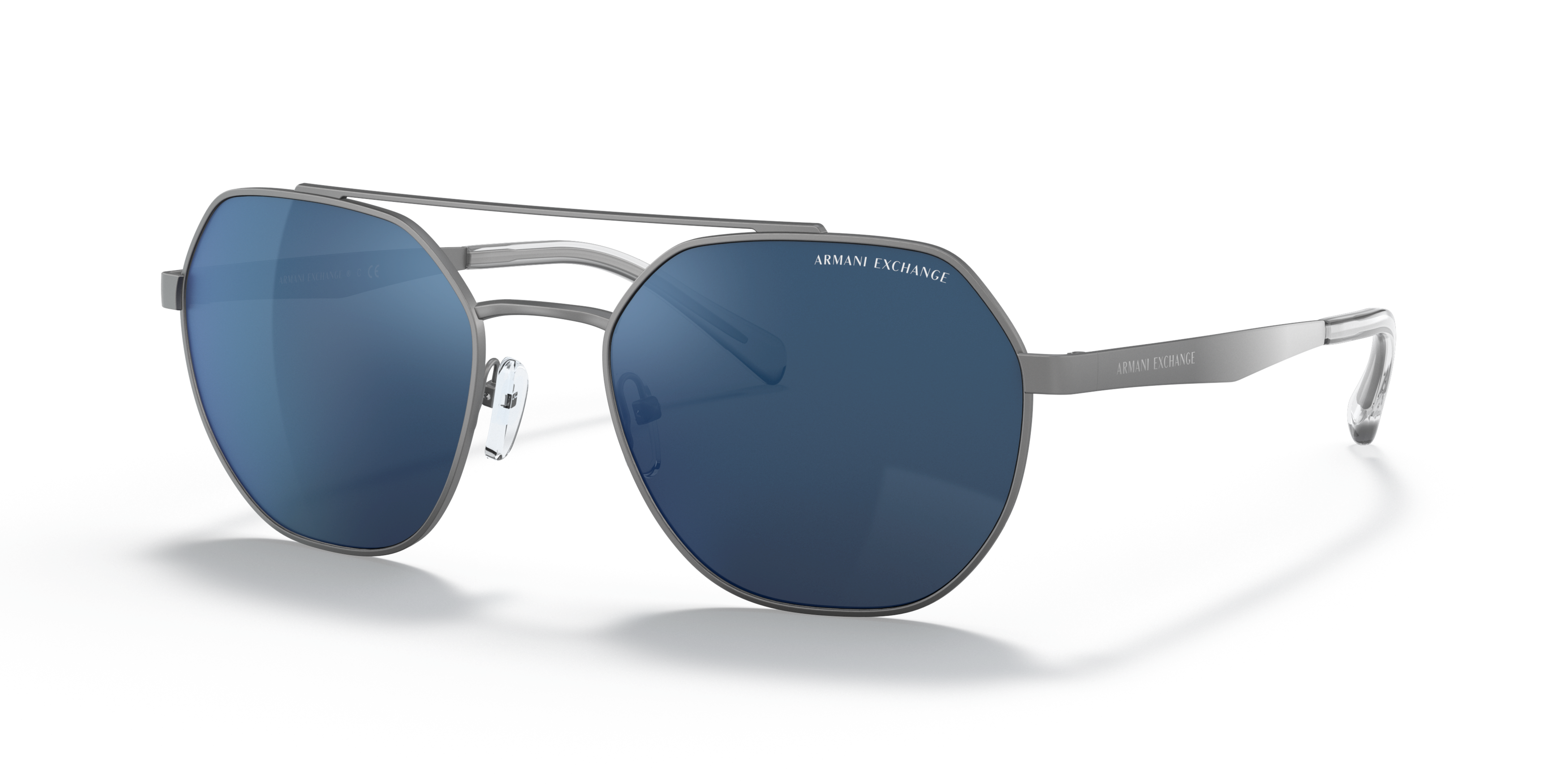 Angle_Left01 Armani Exchange AX 2041S (600355) Sunglasses Blue / Grey