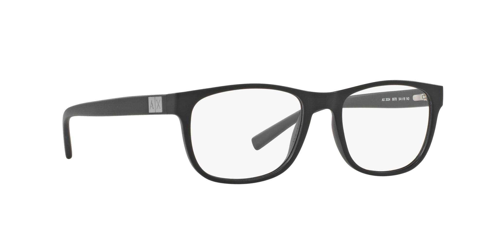 Angle_Right01 Armani Exchange AX 3034 (8078) Glasses Transparent / Black