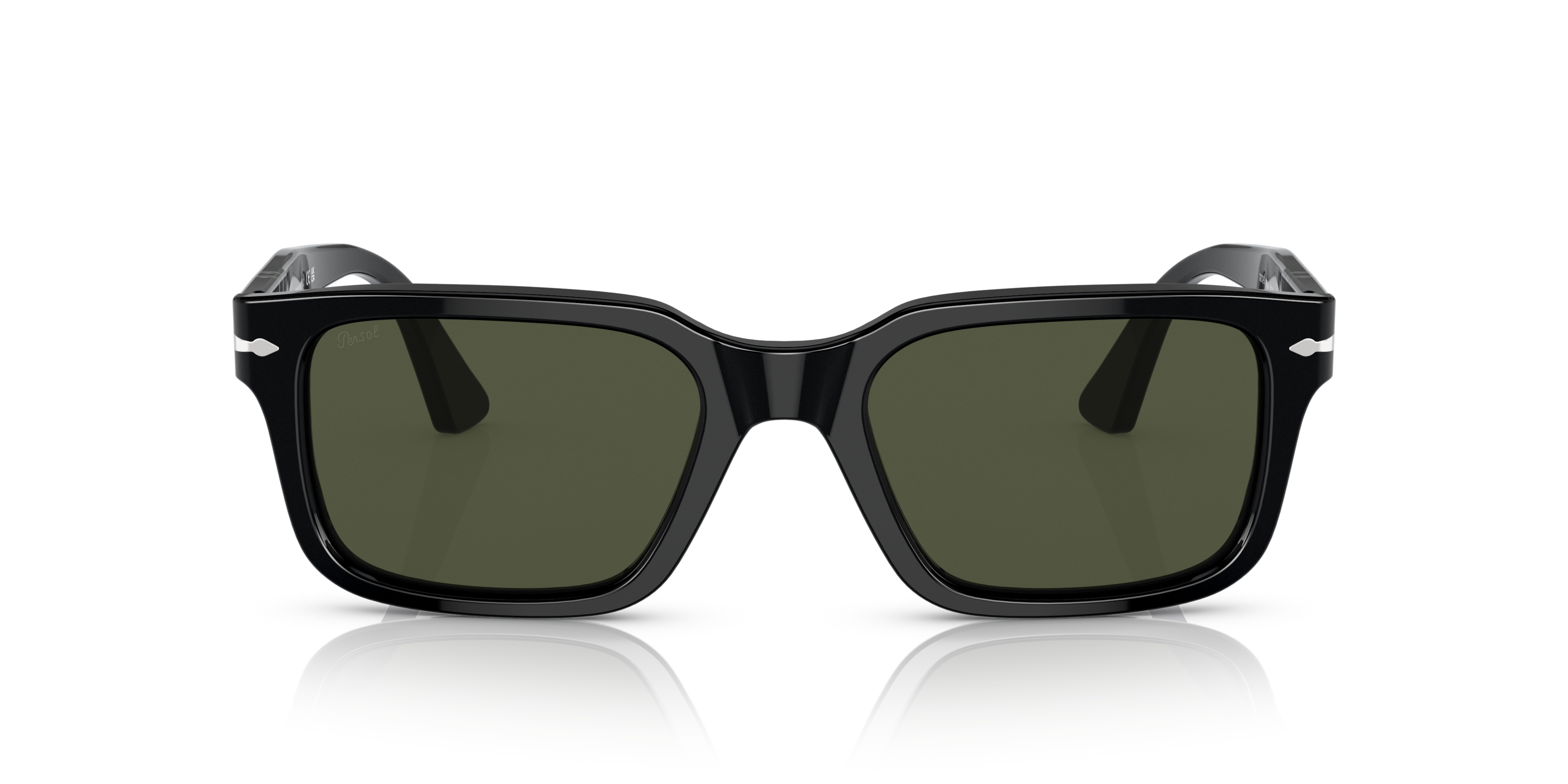 Front Persol PO 3272S (95/31) Sunglasses Green / Black