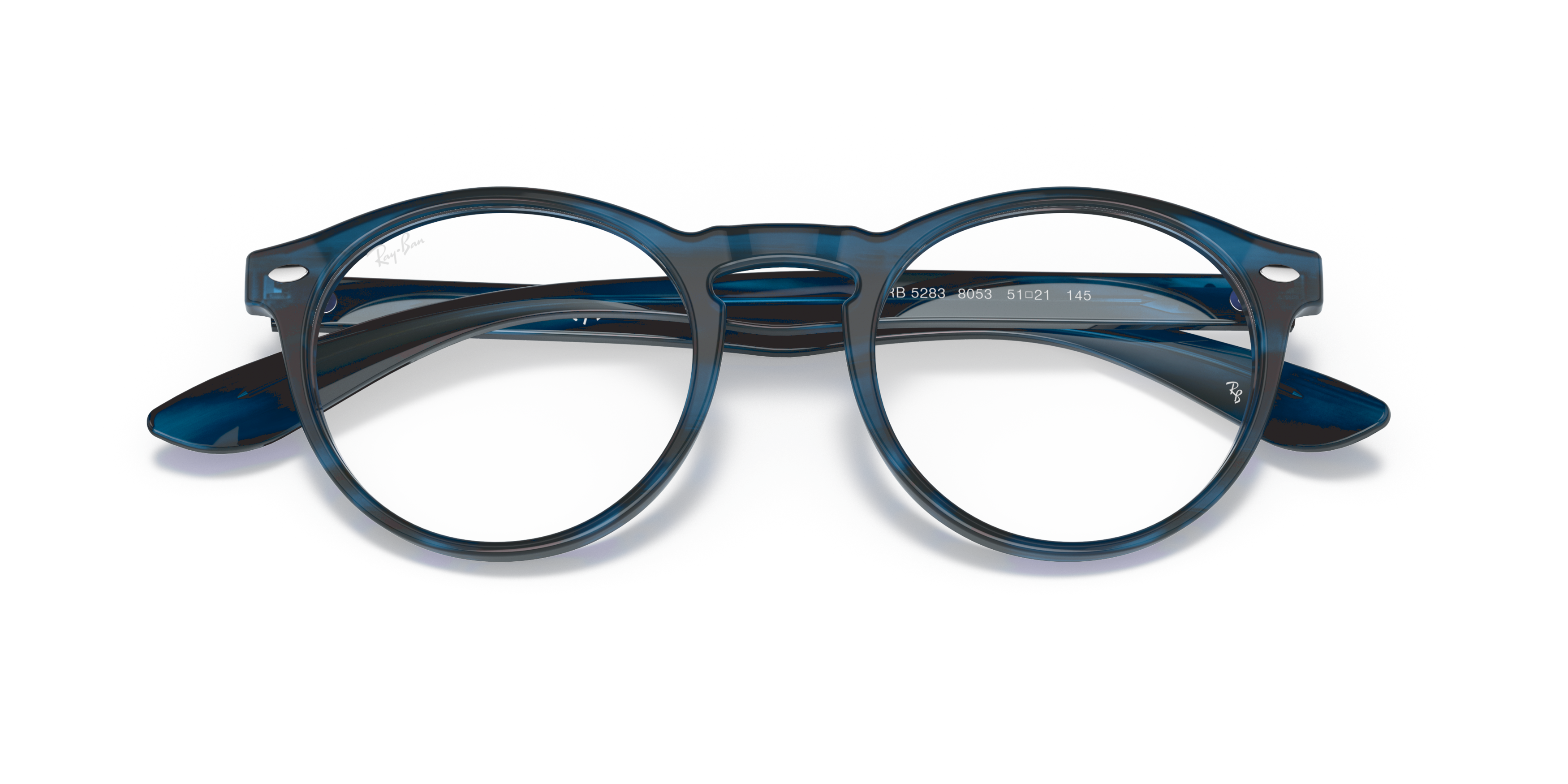 Folded Ray-Ban RX 5283 Glasses Transparent / Blue
