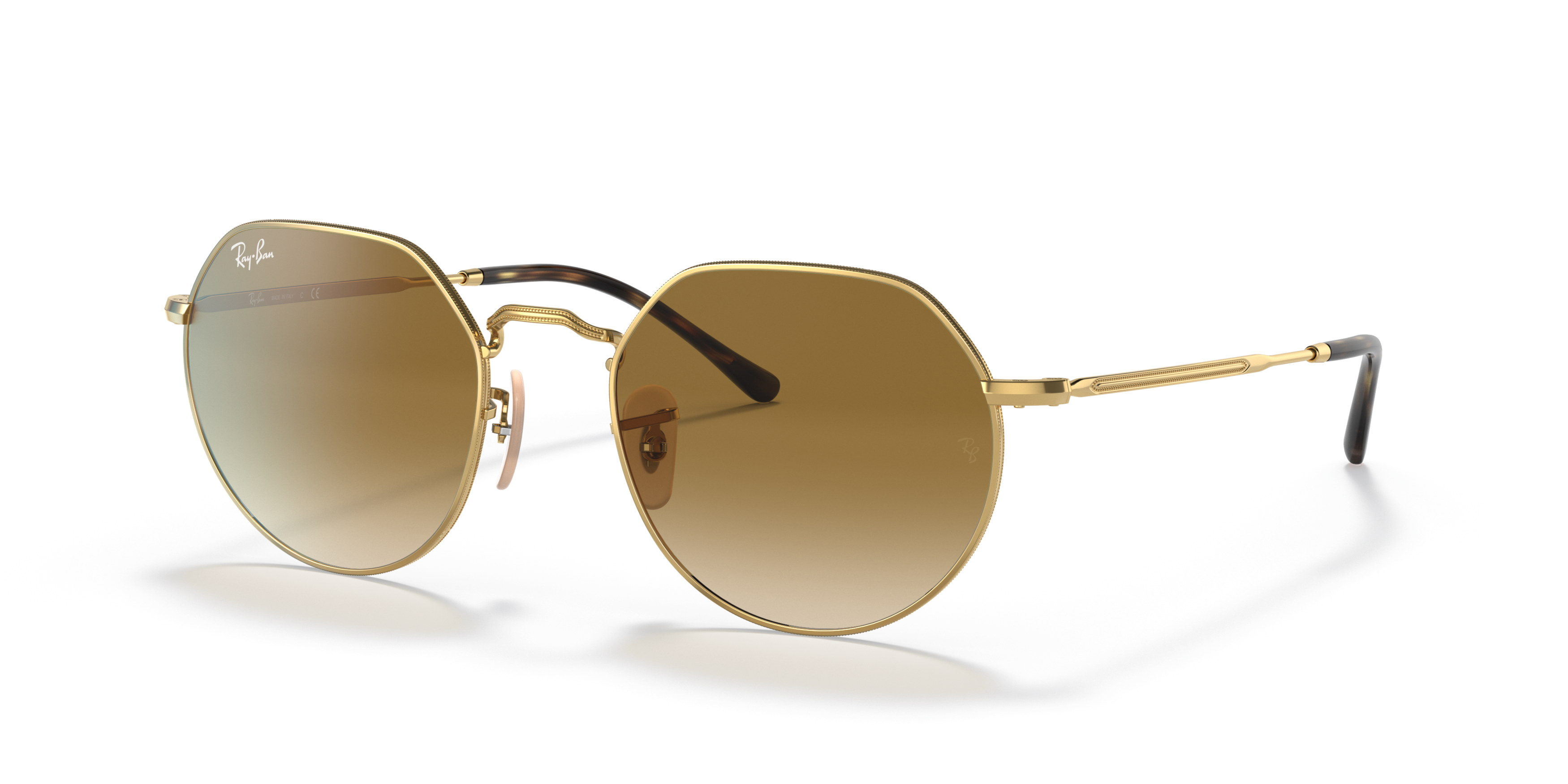 Angle_Left01 Ray-Ban RB 3565 Sunglasses Brown / Gold