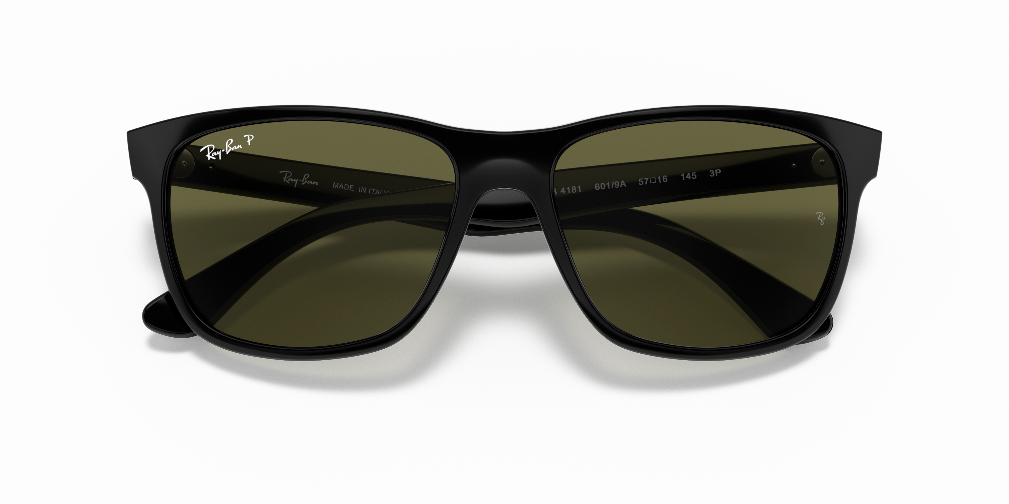 Folded Ray-Ban RB 4181 (601/9A) Sunglasses Green / Black