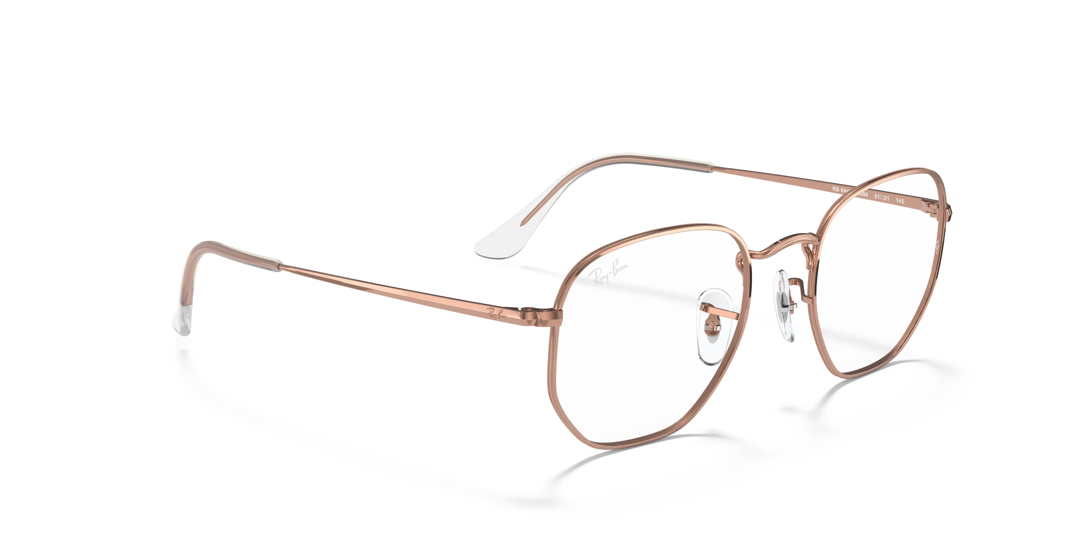 Angle_Right01 Ray-Ban RX 6448 (3094) Glasses Transparent / Pink