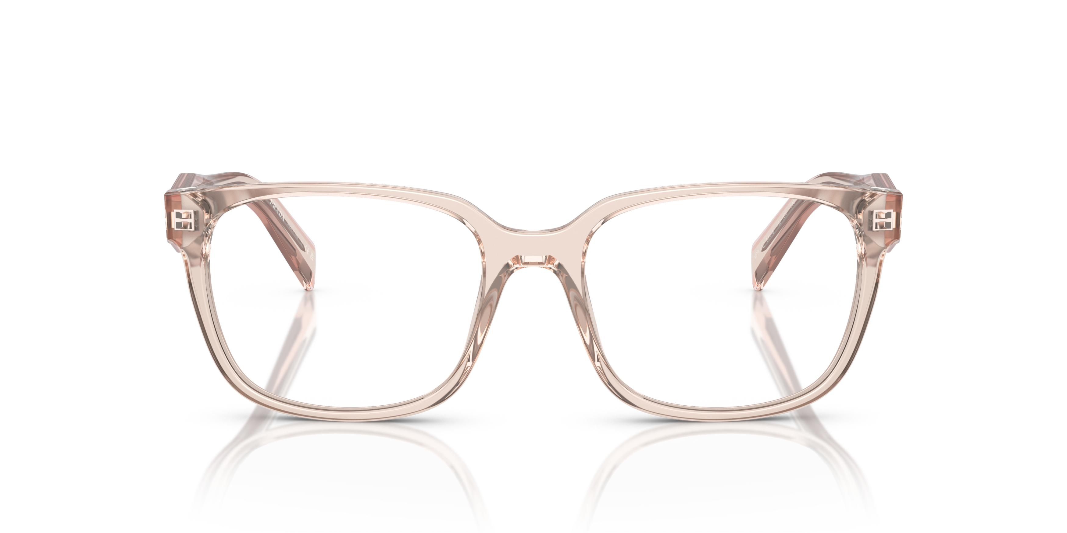 Front Prada PR 17ZV Glasses Transparent / Transparent, Pink