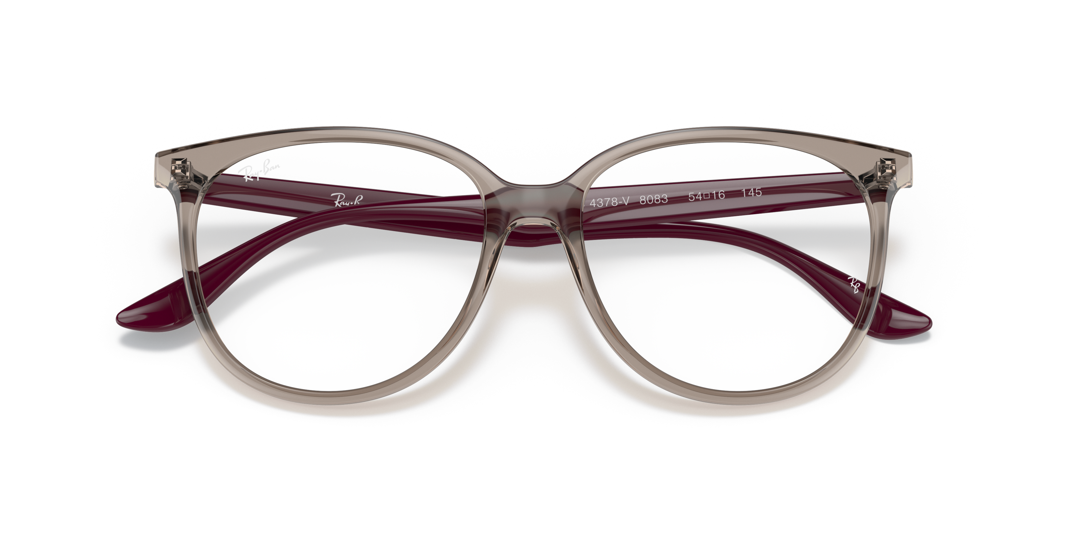 Folded Ray-Ban RX 4378V (8083) Glasses Transparent / Grey