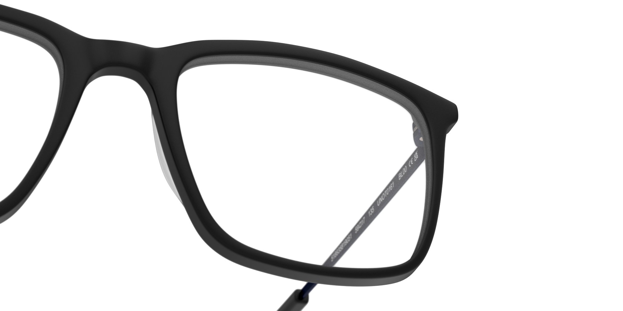 Detail01 Unofficial UN OT0161 (BL00) Children's Glasses Transparent / Black