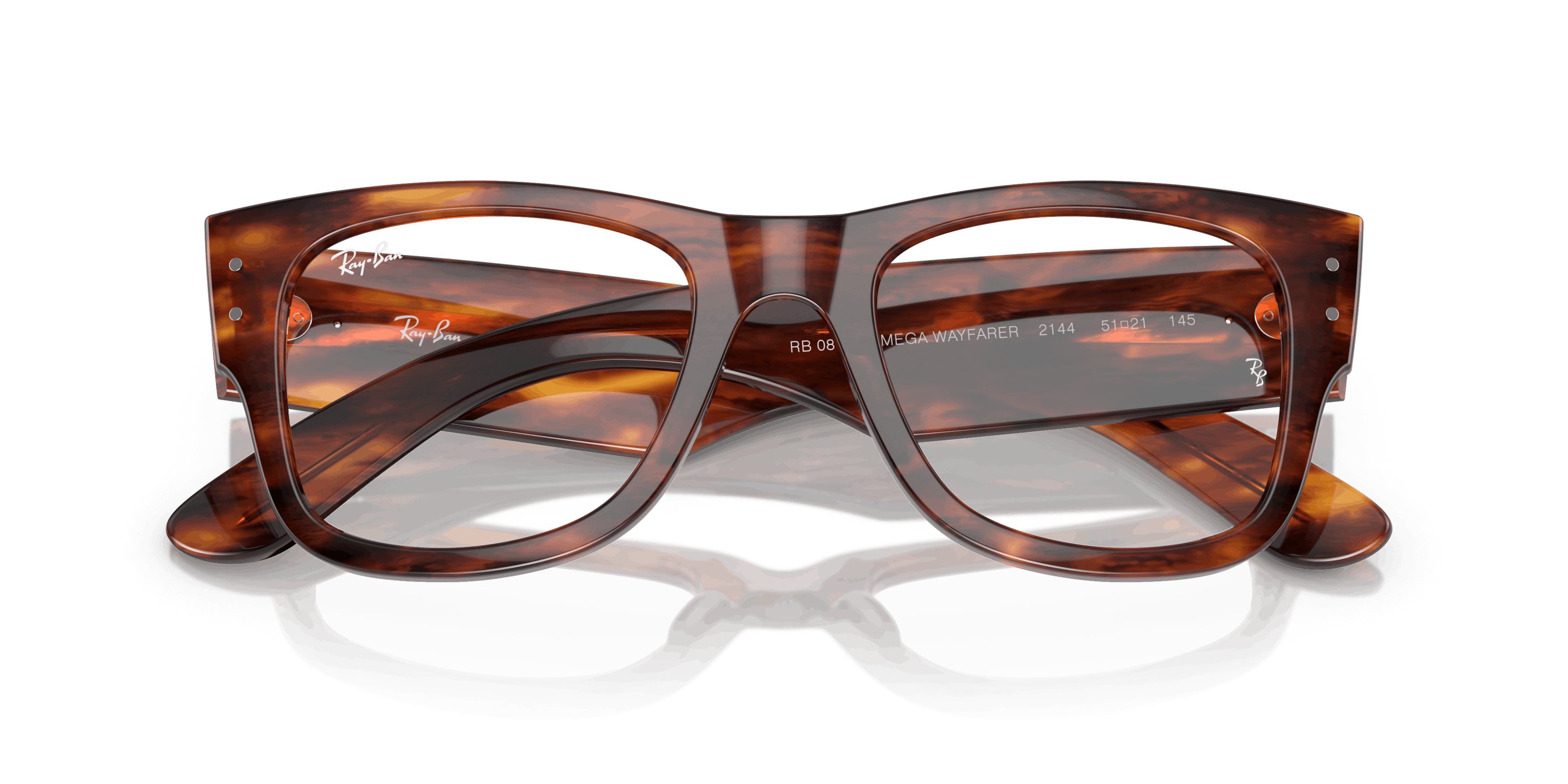 Folded, Ray-Ban MEGA WAYFARER RB0840V 2144