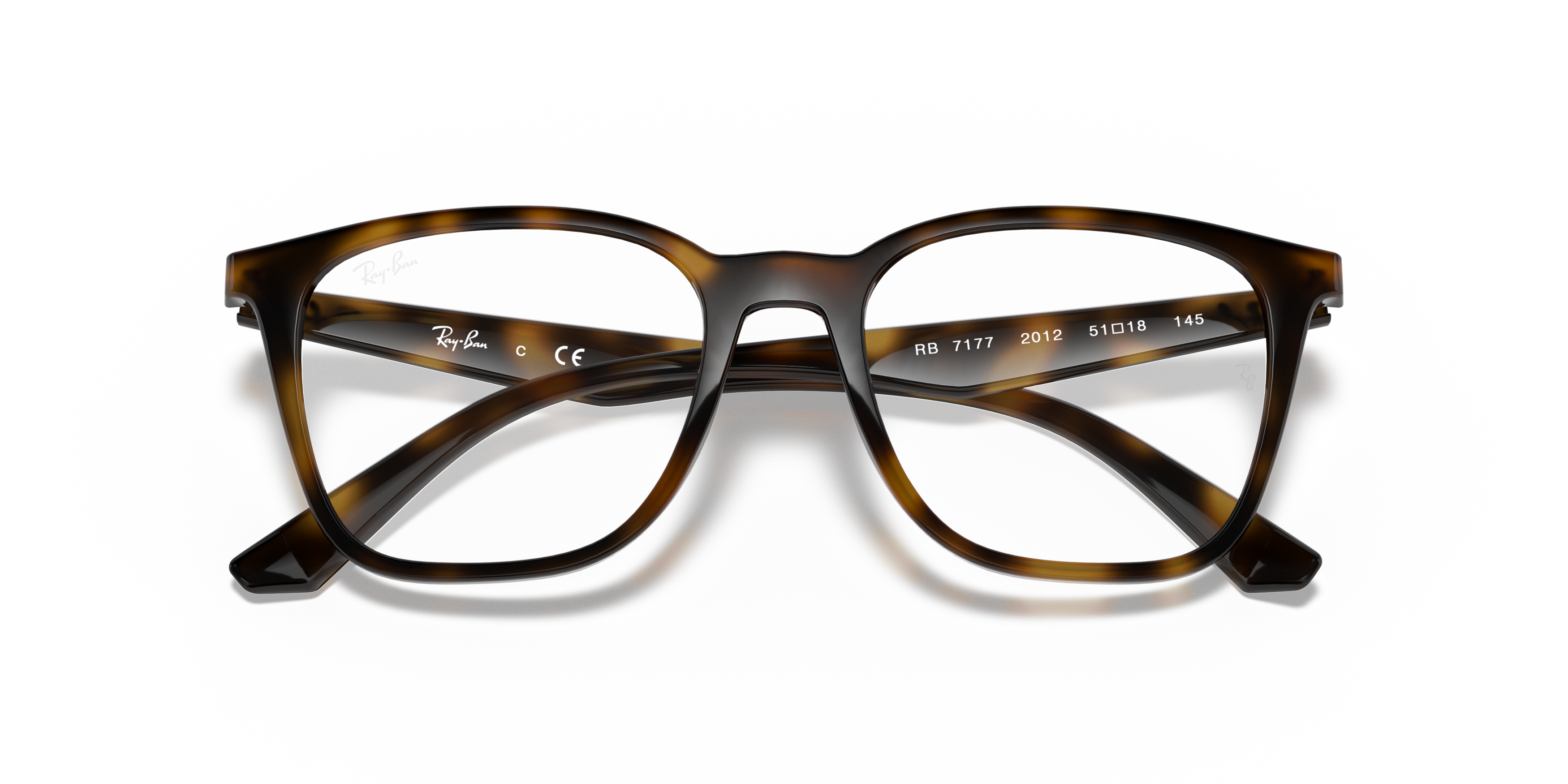 Folded Ray-Ban RX 7177 (2012) Glasses Transparent / Tortoise Shell