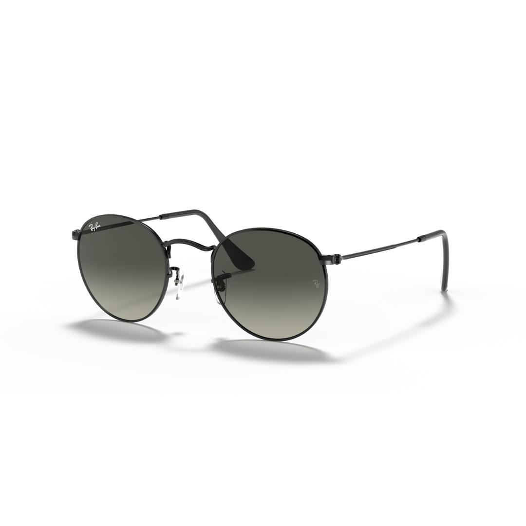 Ray-Ban Round RB3447N Lunettes de Soleil Homme - Ronde Noir - Possibilité de verres correcteurs - Ad